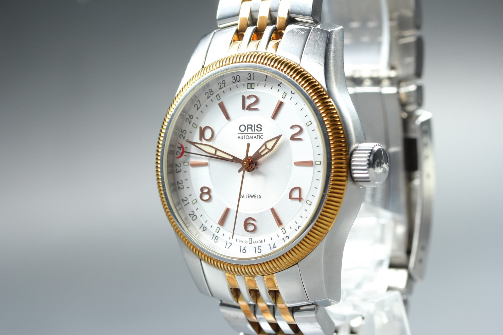ORIS Big Crown Pointer Date 7628-43 Automatic Silver Men's Watch 39mm JAPAN Box