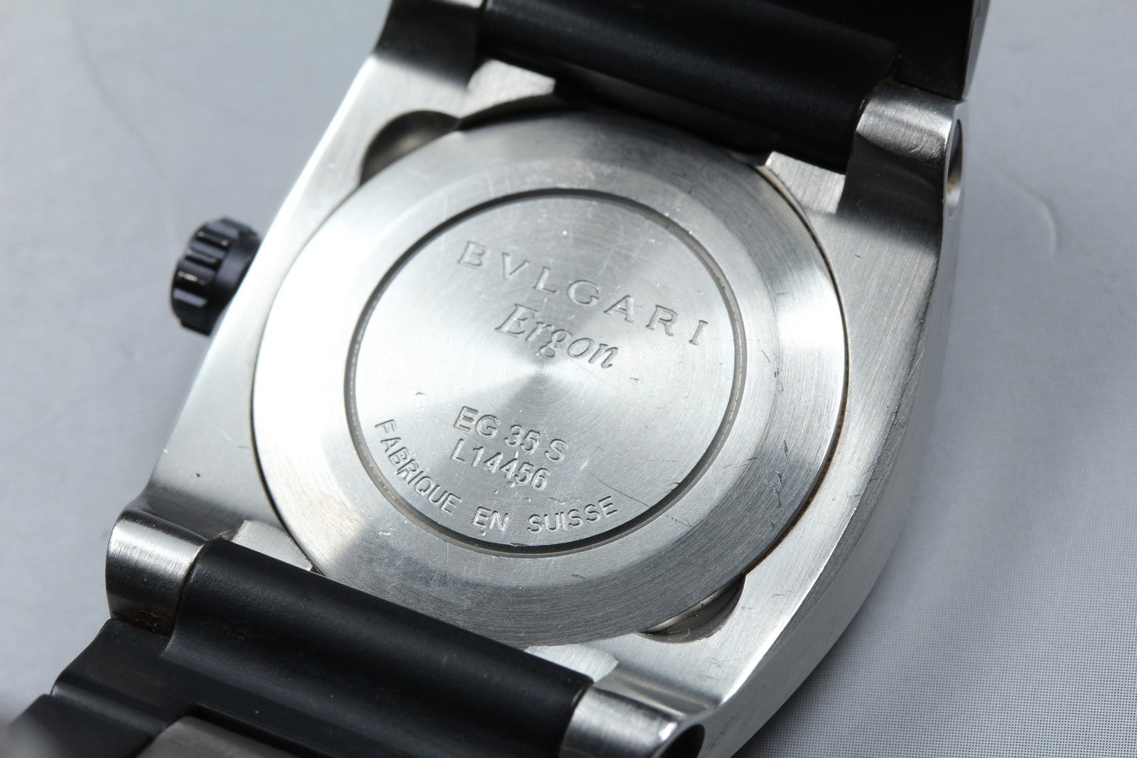 BVLGARI Elgon EG35S Black Dial Automatic Date Men's Watch 35mm JAPAN Exc+5