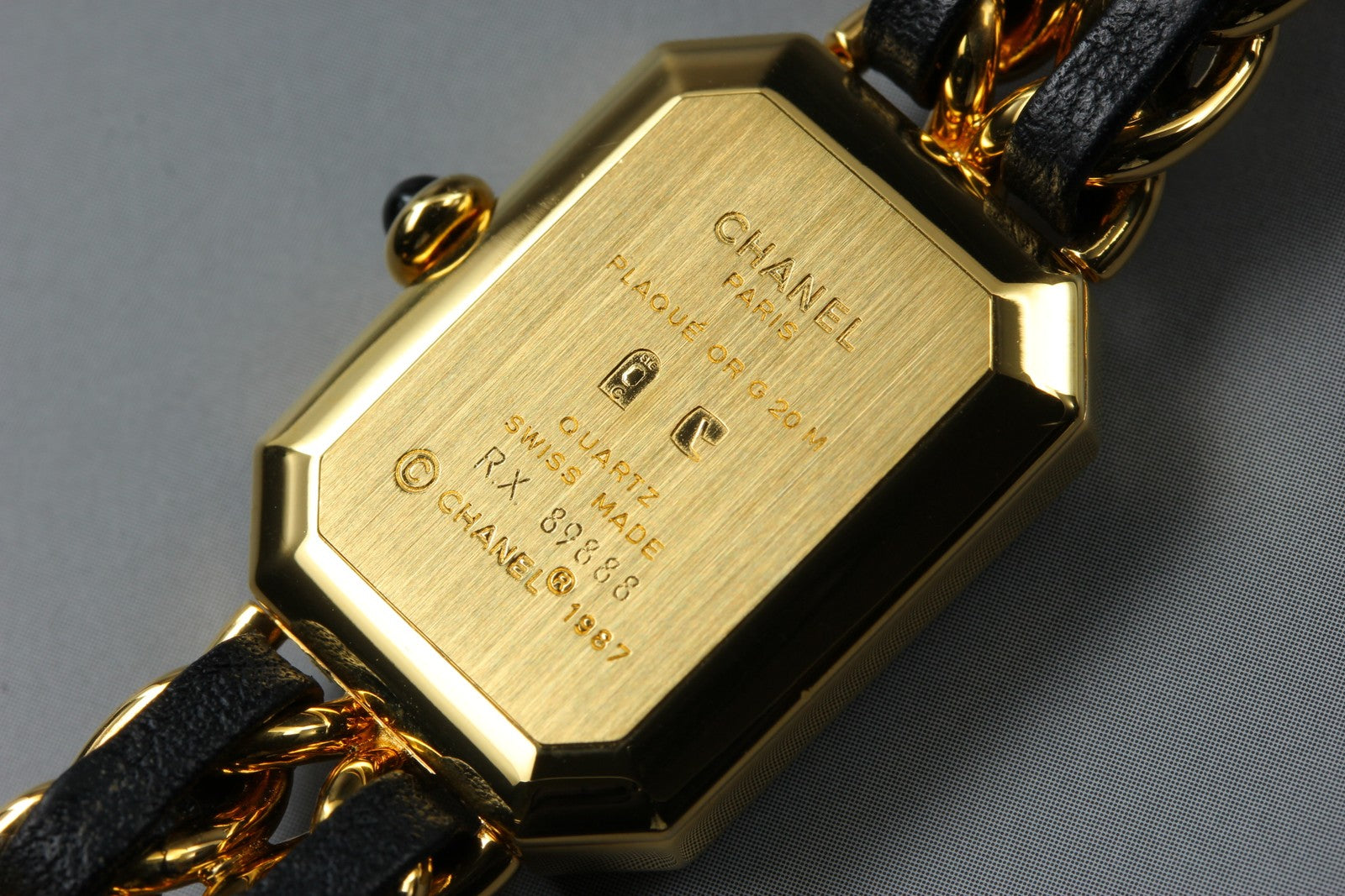 CHANEL Premiere L Size Black Dial Gold 20mm Quartz Women’s Watch [w/Box]