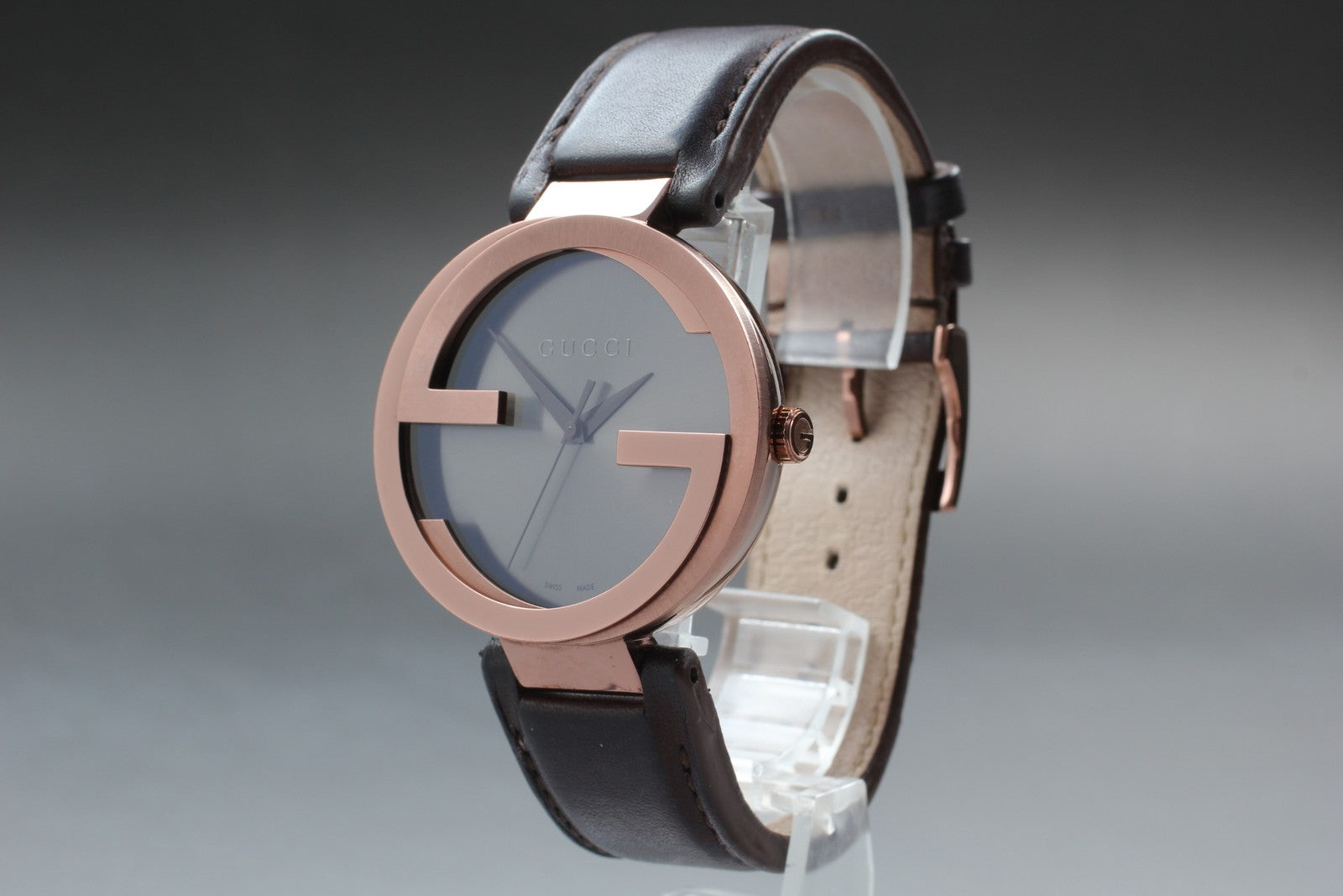 [Exc+5] GUCCI Interlocking 133.2 Black Bronze Men's Quartz Watch From JAPAN