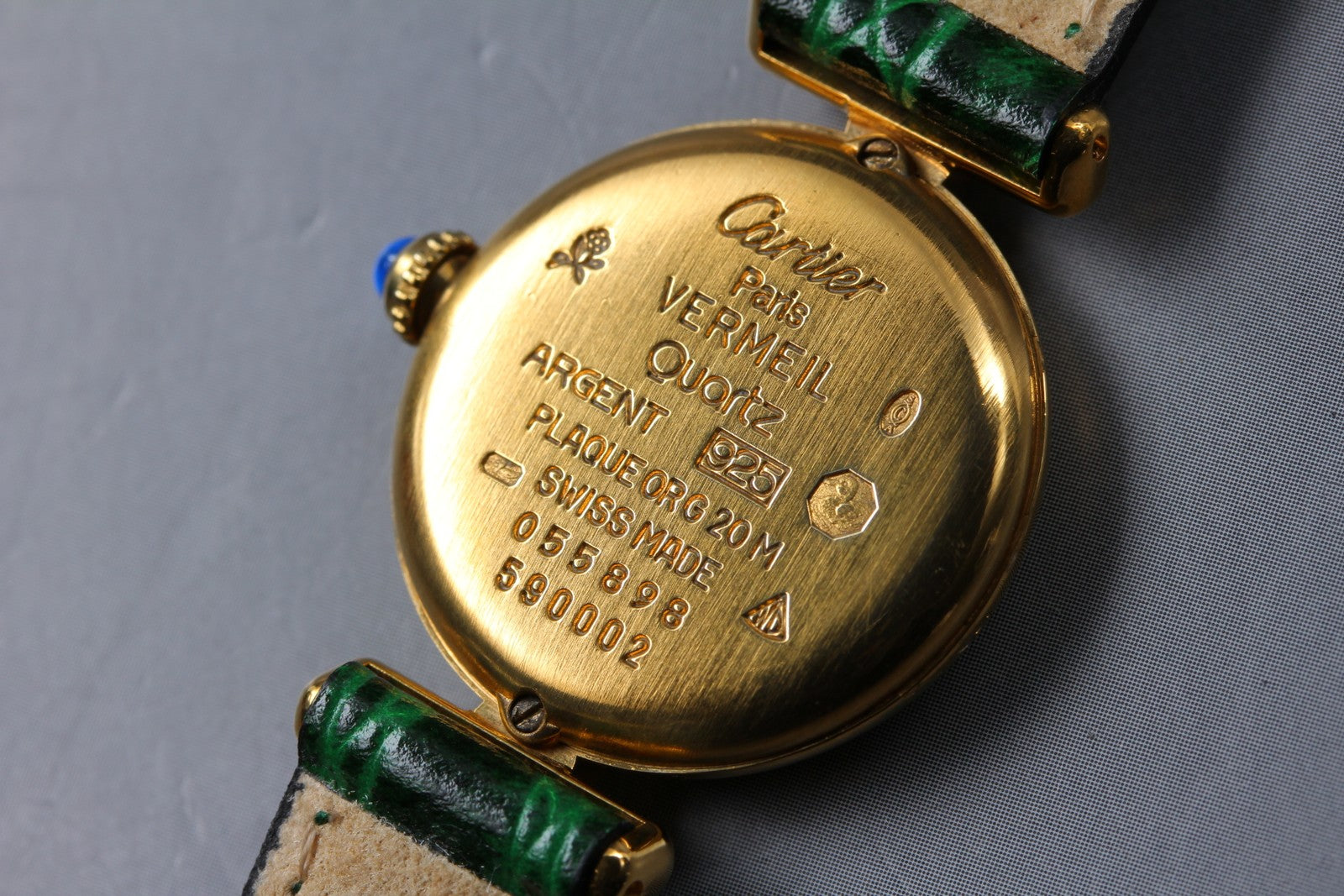 Vintage [Near MINT- Box] Cartier Must Colisee Vermeil 590002 Women's Qz Watch