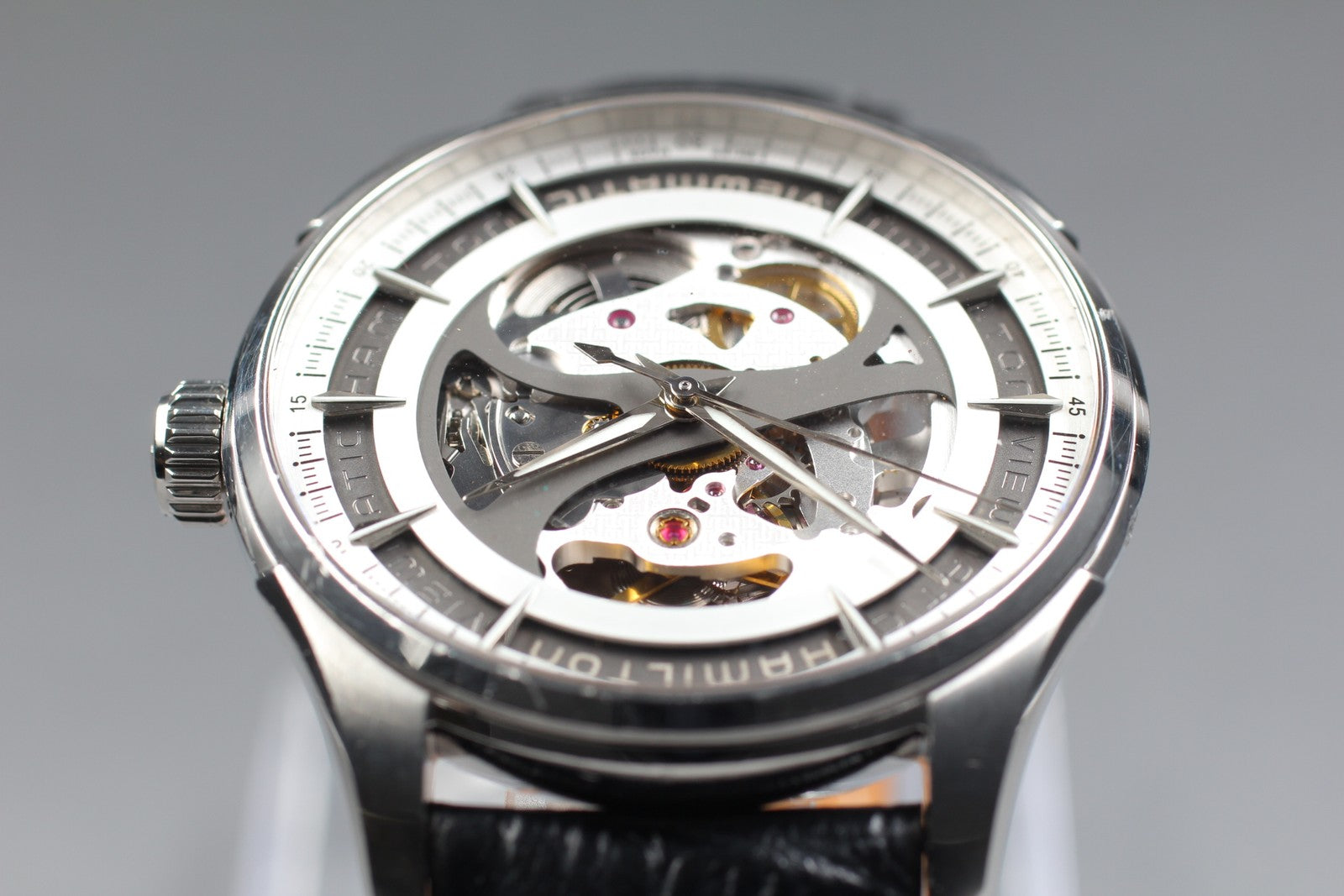 [Exc+5 Box] Hamilton Jazzmaster Viewmatic H425550 Automatic Skeleton Men’s Watch