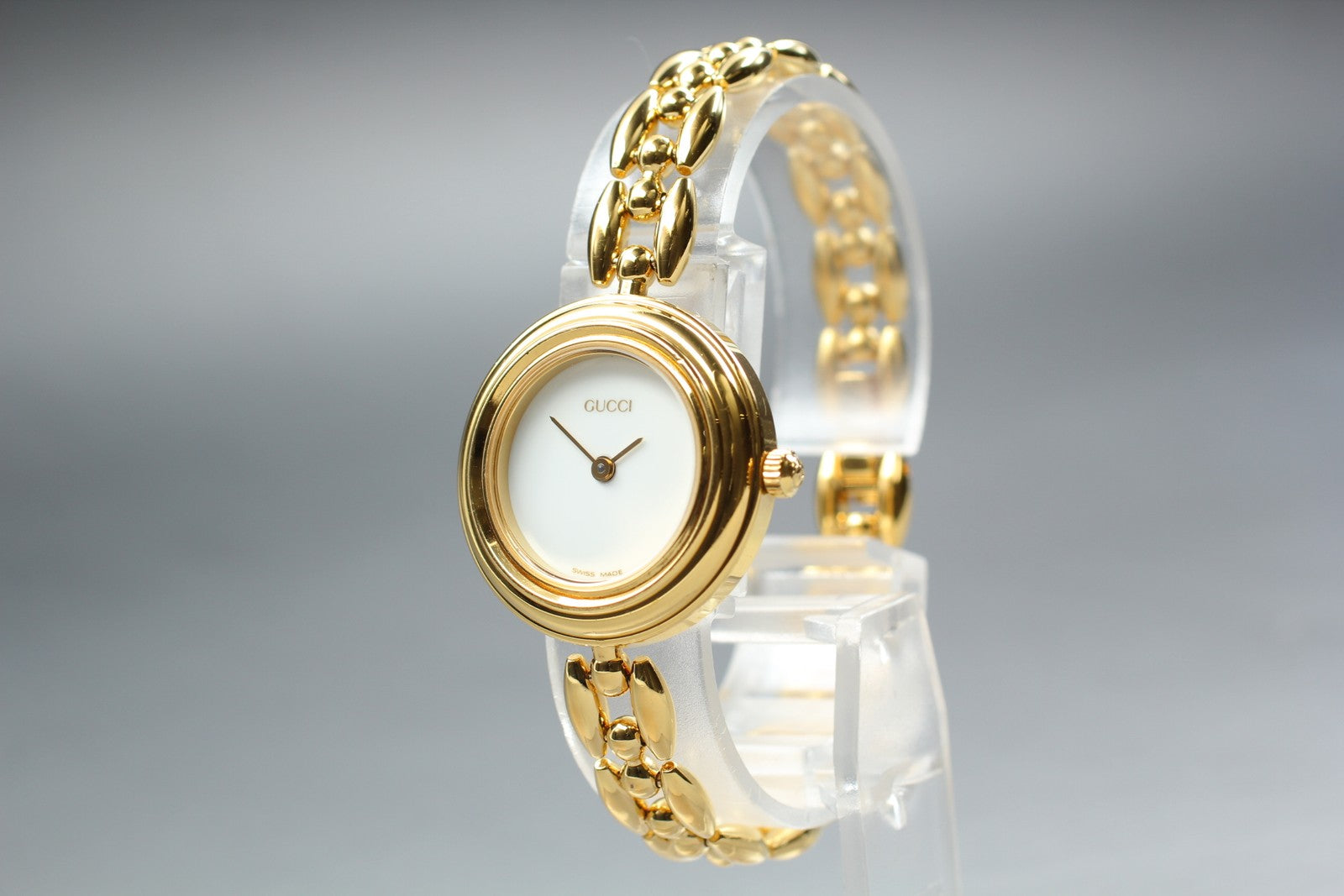 Vintage Gucci Change Bezel 11/12.2 Gold 26mm Bracelet Women's Quartz Watch