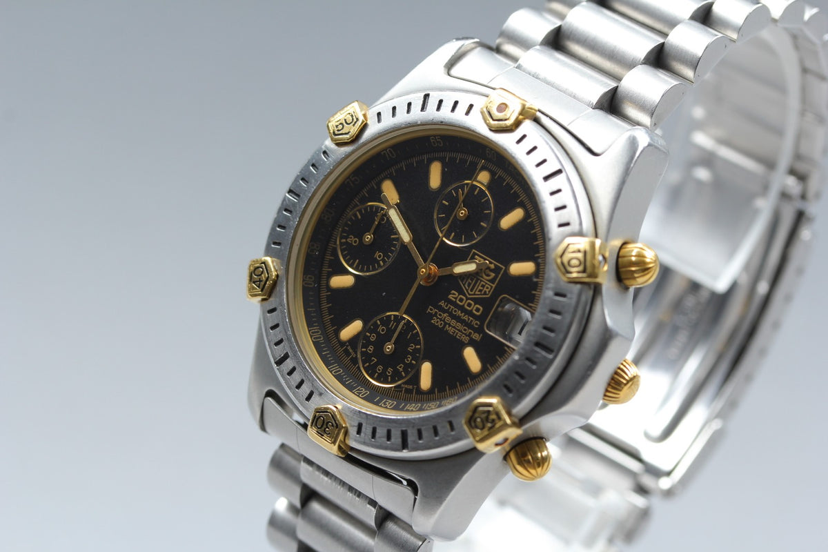 TAG HEUER 2000 165.306 Automatic Chronograph Date Men's Watch 42mm JAPAN