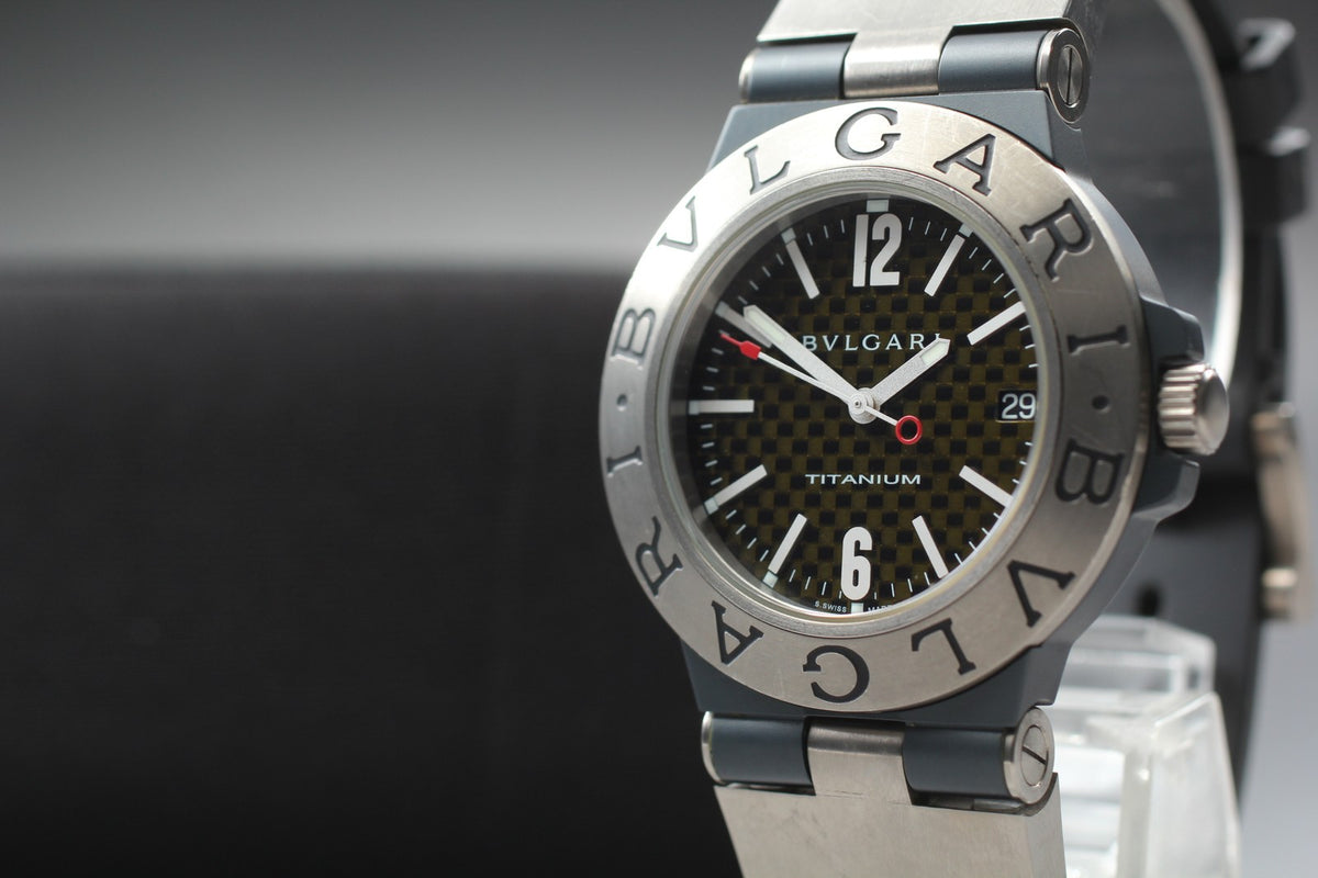 [Exc+5] BVLGARI Diagono TI38TA Titanium Automatic 38mm Black Men's Watch