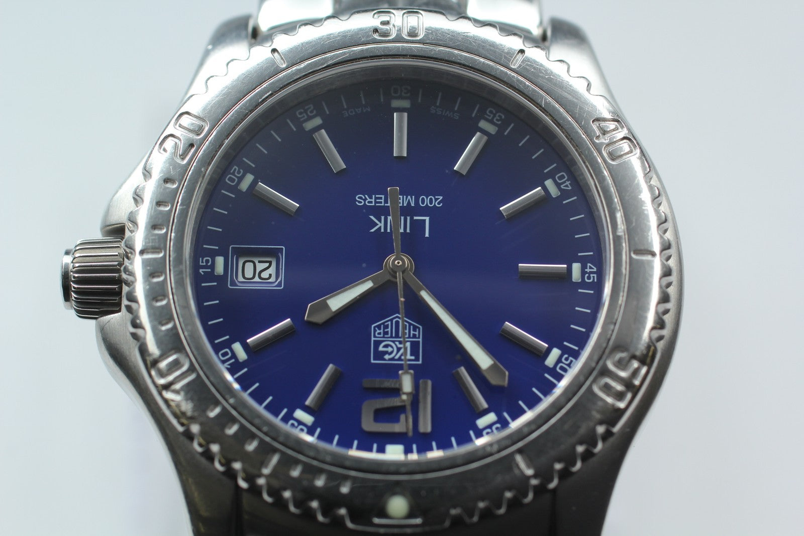 TAG Heuer LINK Professional WT1113-0 Blue Men's Watch Quartz 40mm JAPAN Box