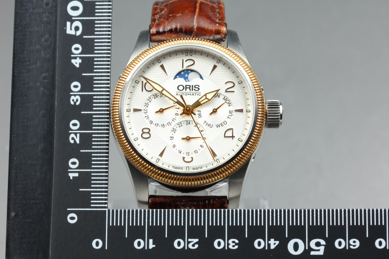 ORIS Big Crown Complication 7678-43 Moonphas 39mm Gold Brown AT Men's Watch