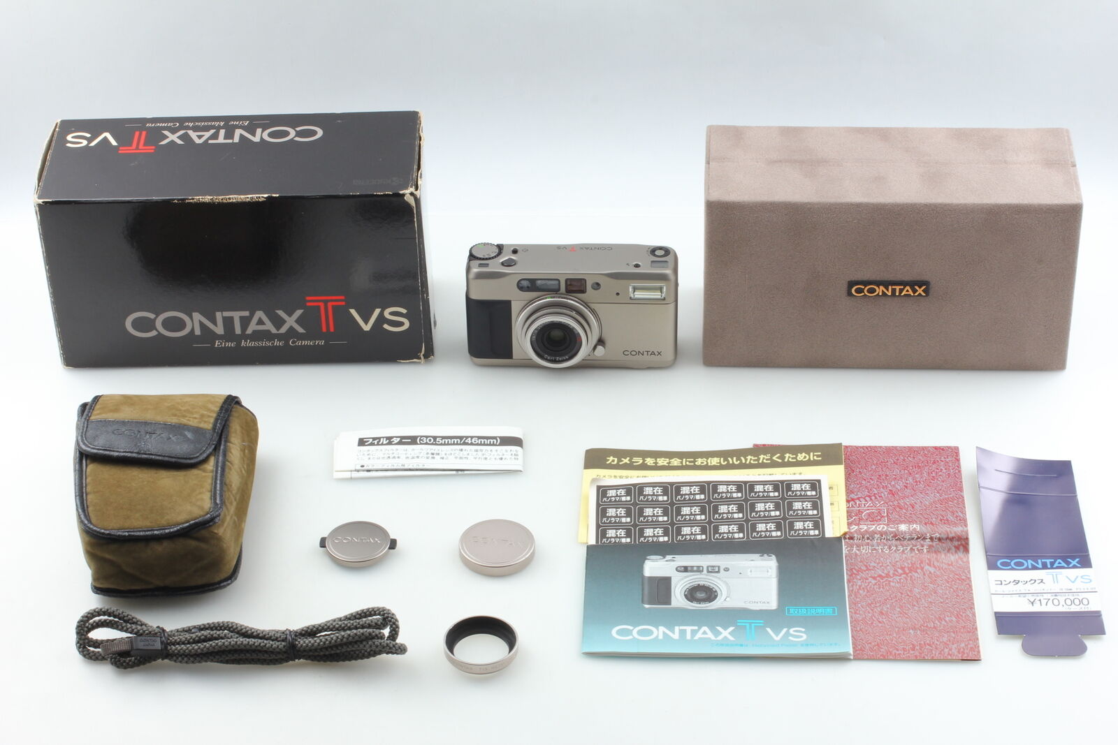 [Boxed MINT w/Hood Cap] Contax TVS 35mm Film Camera Carl Zeiss From JAPAN