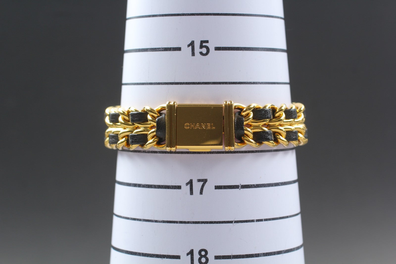 [Exc+5 Box] CHANEL Premiere L Size Black Dial 20mm Gold Quartz Women’s Watch