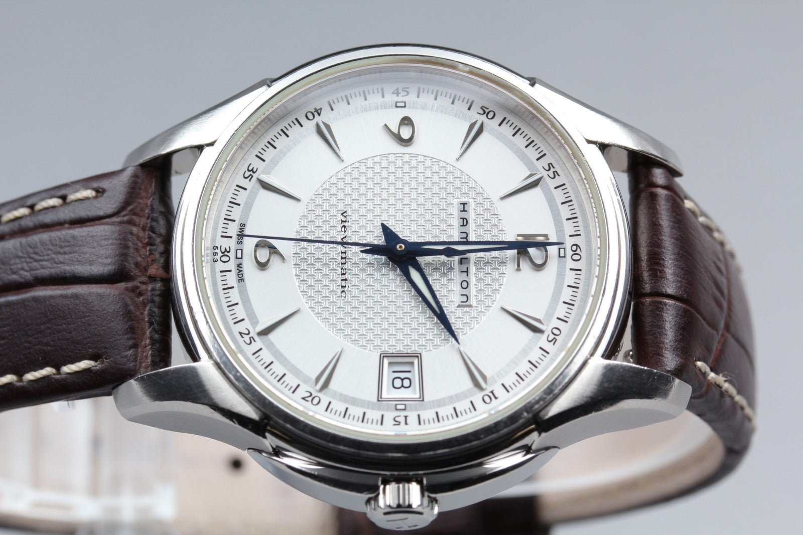HAMILTON Jazzmaster Viewmatic H324550 37mm Silver Automatic Men's Watch [Box]