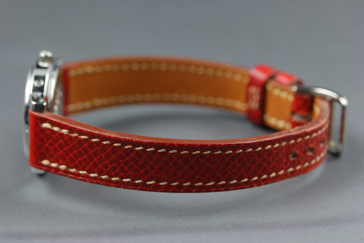 HERMES Clipper CL4.210 Date White Dial Red "E" 24mm Woman's Quartz Watch [Box]
