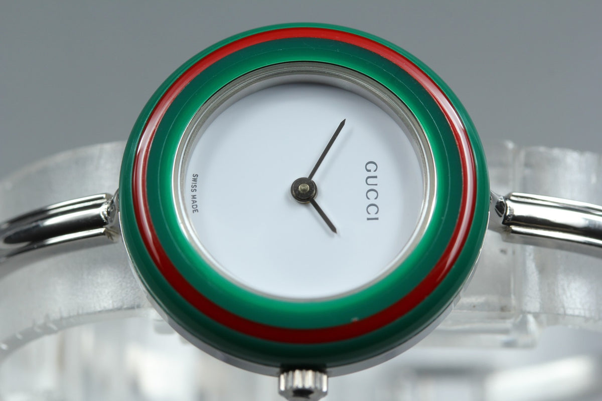 [Overhauled] Gucci Change Bezel 11/12.2L 12 Colors Silver Women's Watch 15.5cm