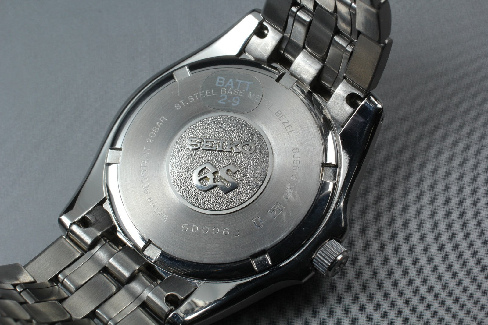 [Near MINT- Box] Grand SEIKO GS 8J56-8000 SBGF003 Blue 36mm Men's Qz Watch JAPAN