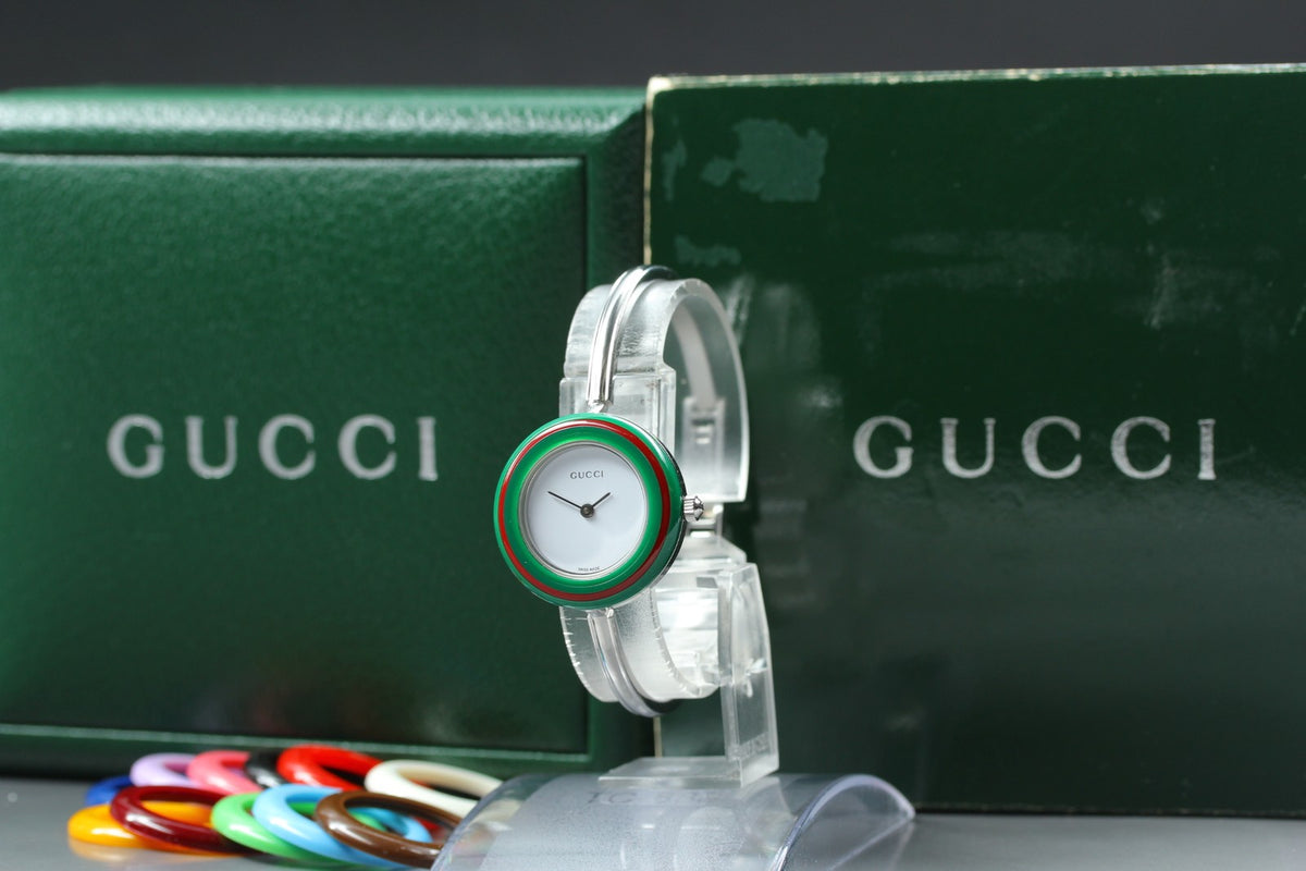 [Overhauled] Gucci Change Bezel 11/12.2L 12 Colors Silver Women's Watch Box