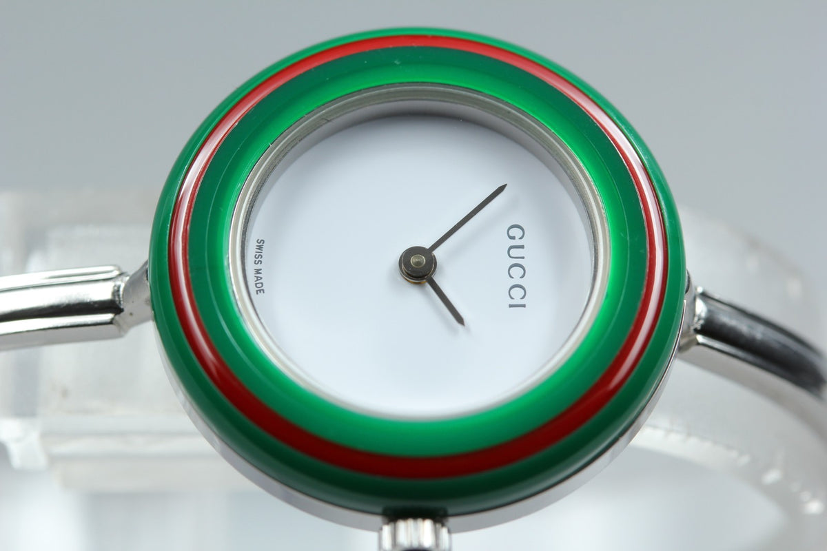 [Overhauled] Gucci Change Bezel 11/12.2L 12 Colors Silver Women's Watch Box