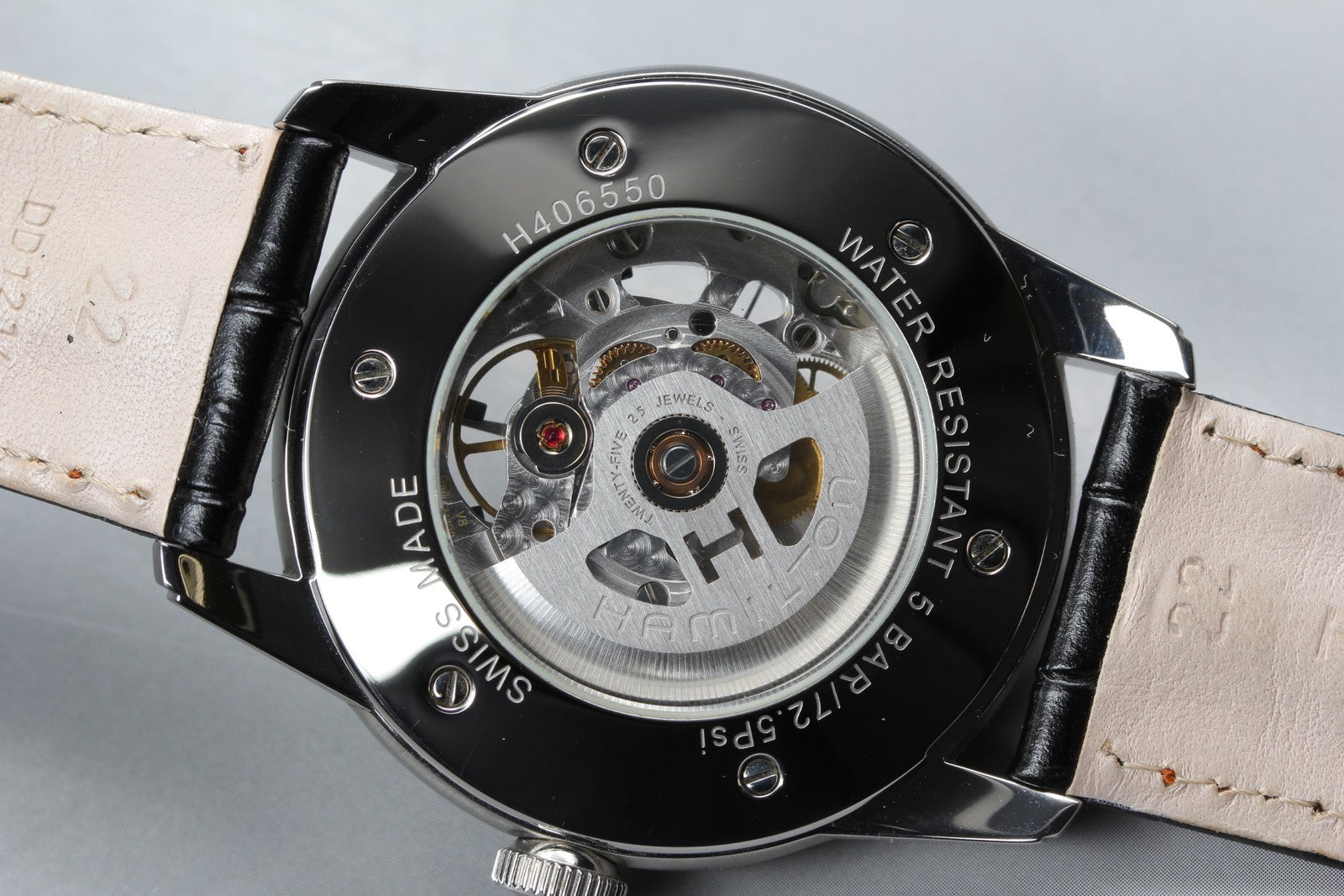 HAMILTON RAIL ROAD H406550 SKELETON 41mm Black Automatic Men's Watch [Box]