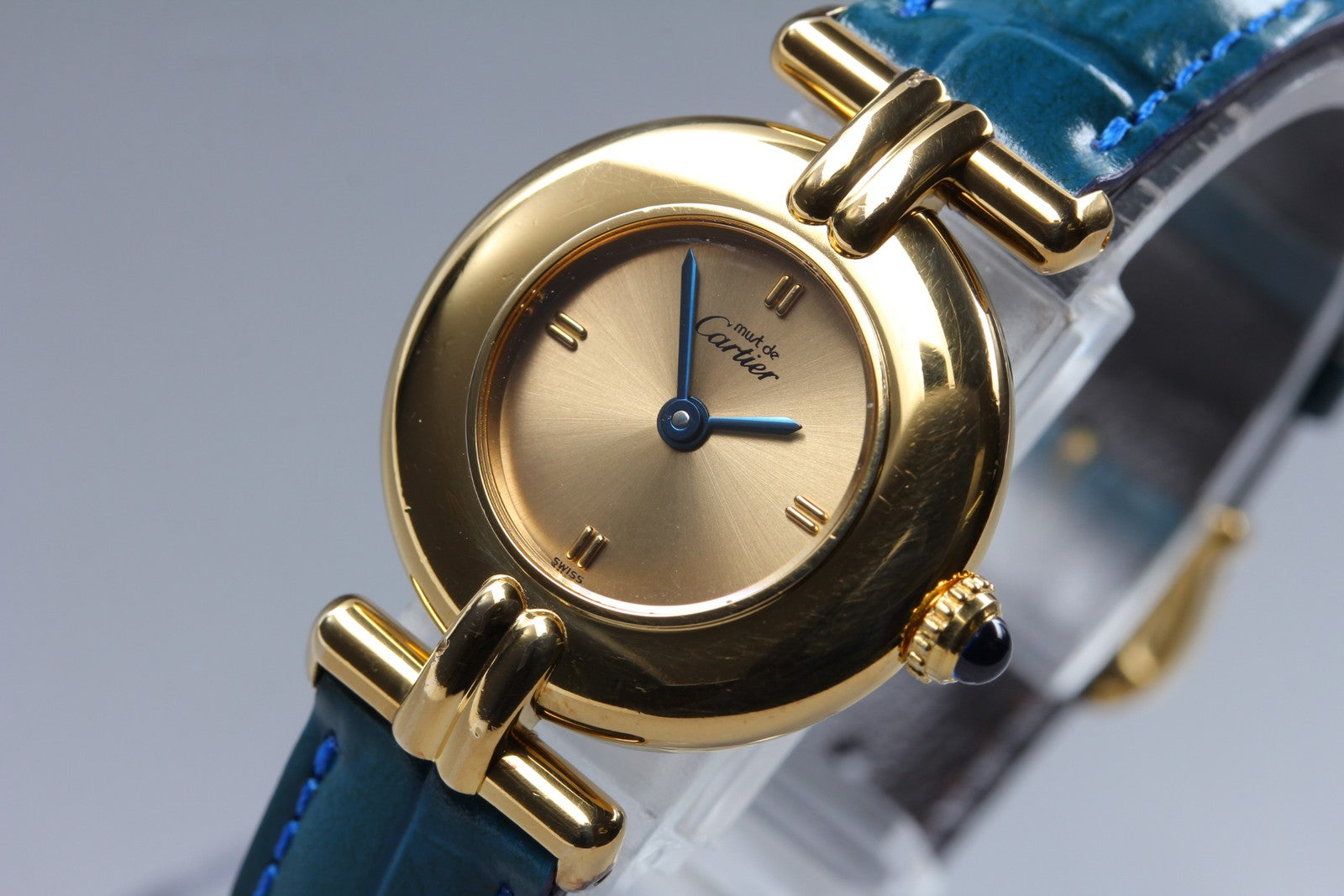 Overhauled [Exc+5] Cartier Must Colisee Vermeil 590002 Gold Women's Quartz Watch