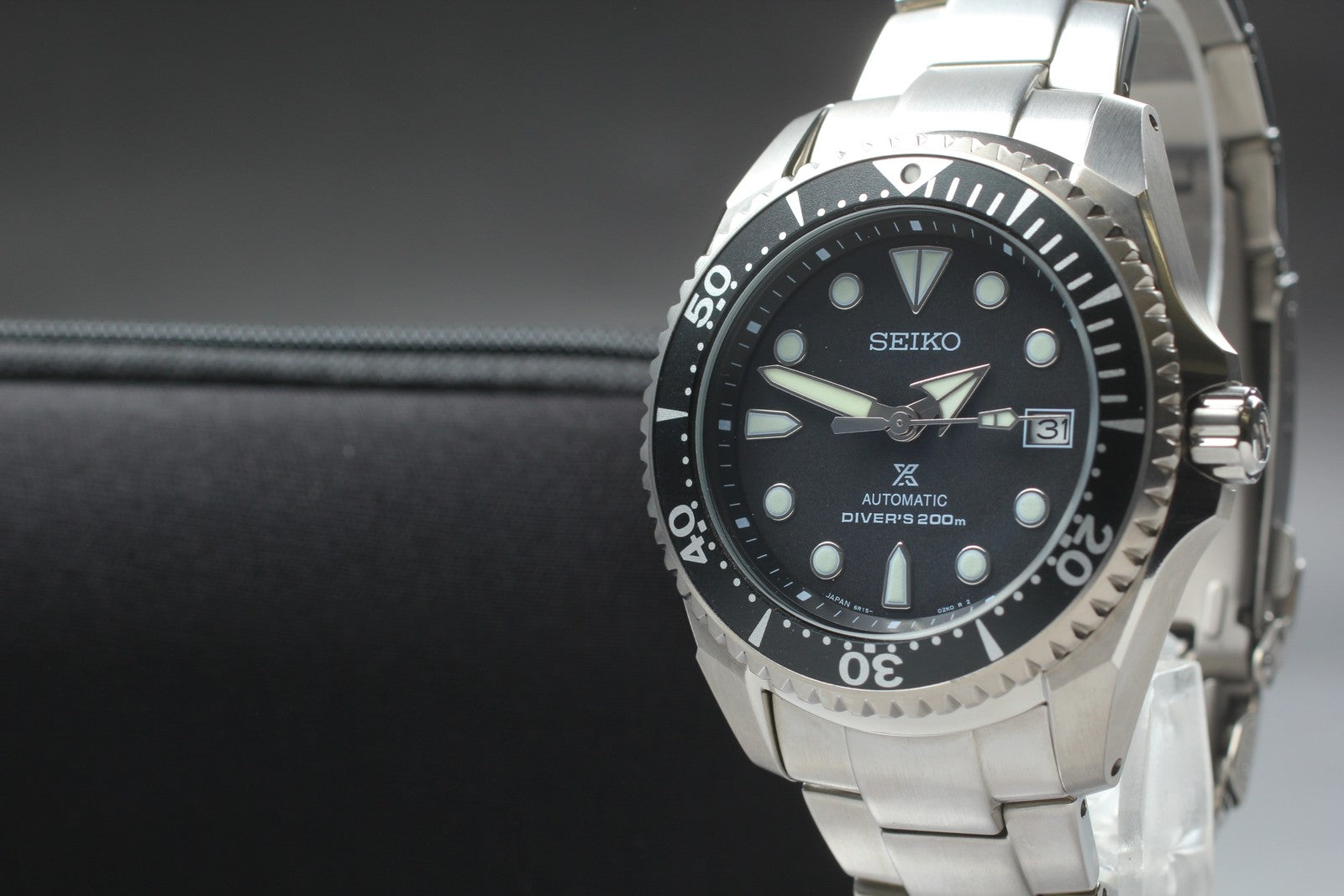 [Near MINT-] SEIKO Prospex Shogun 6R15-01D0 SBDC029 Black AT Men's Watch JAPAN