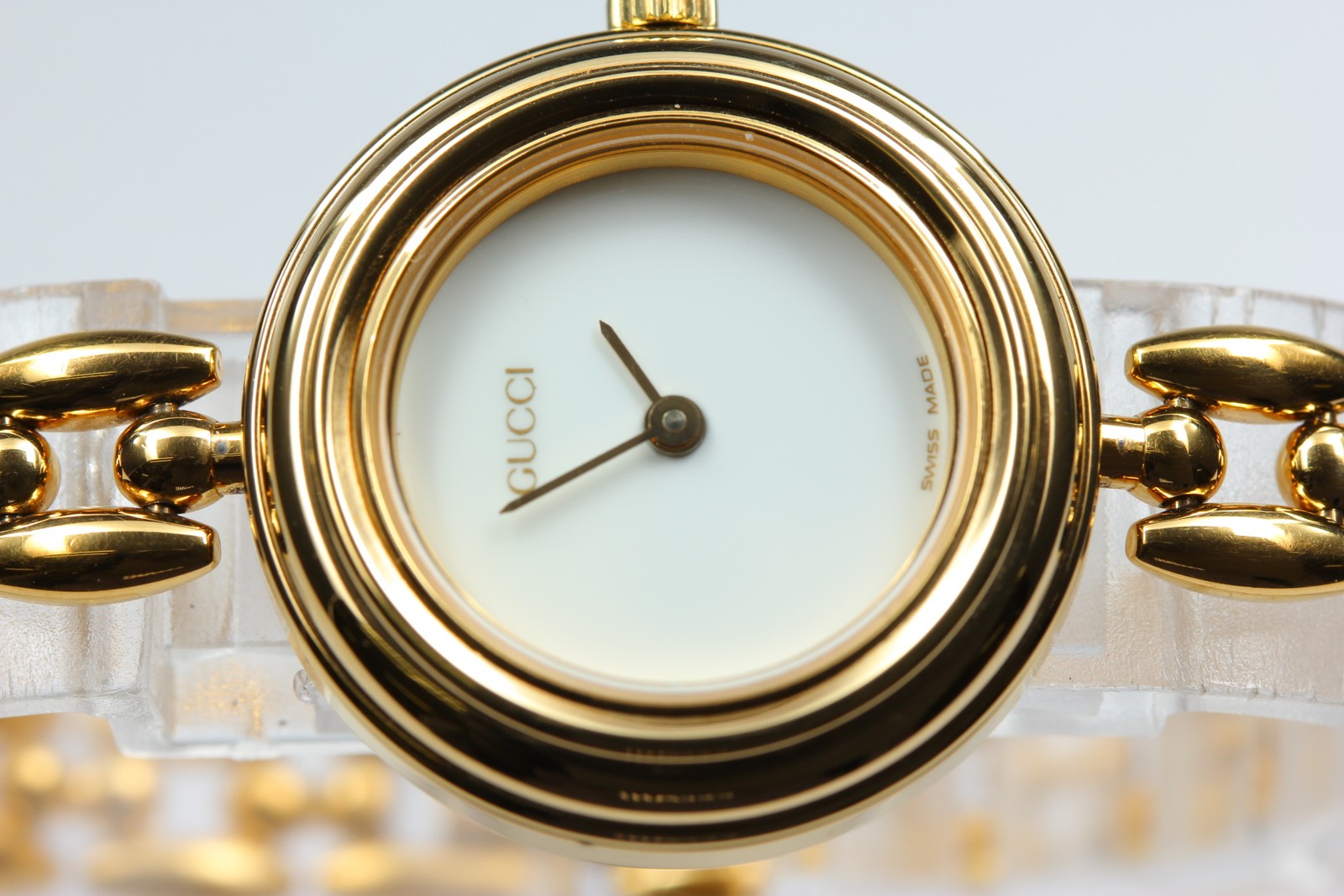 [Overhauled] Gucci Change Bezel 11/12.2 Gold  Women's Quartz Watch Vintage Box