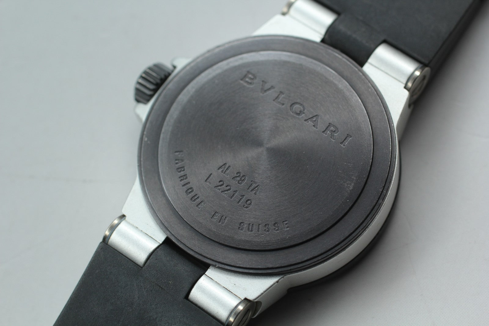 [Exc+5] BVLGARI Alminium AL29TA Silver Black 29mm Women's Quartz Watch JAPAN