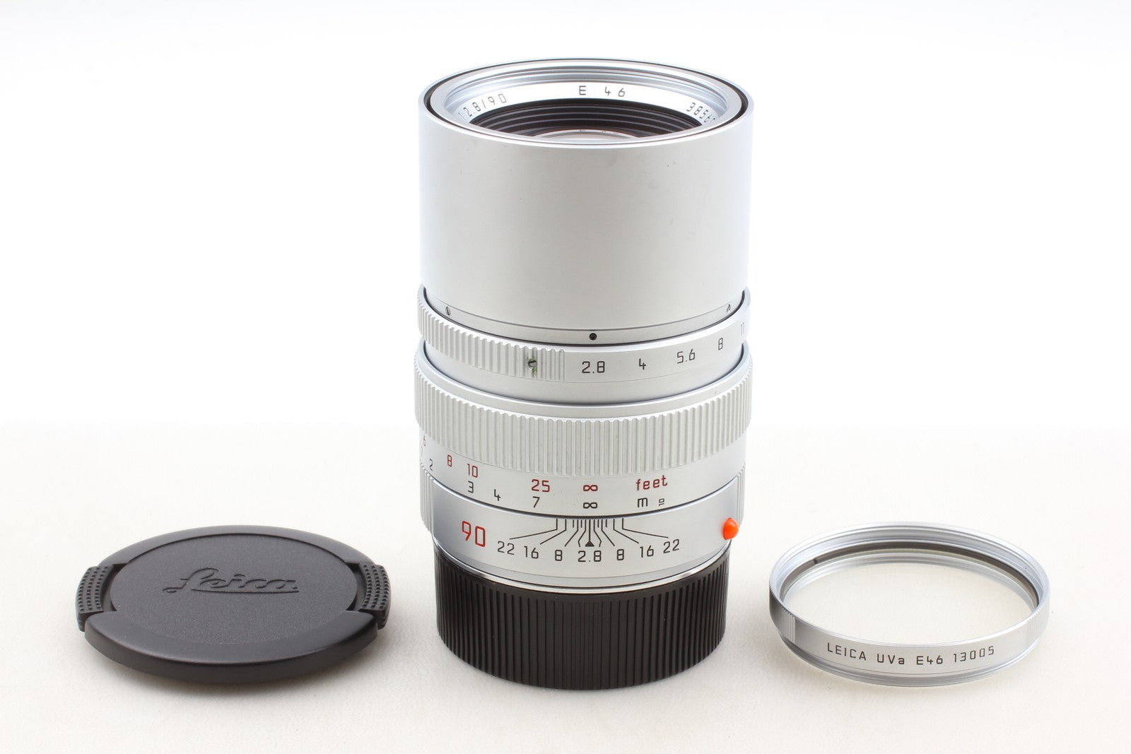 [MINT] Leica Elmarit M 90mm f2.8 E46 Chrome 2nd Lens From JAPAN