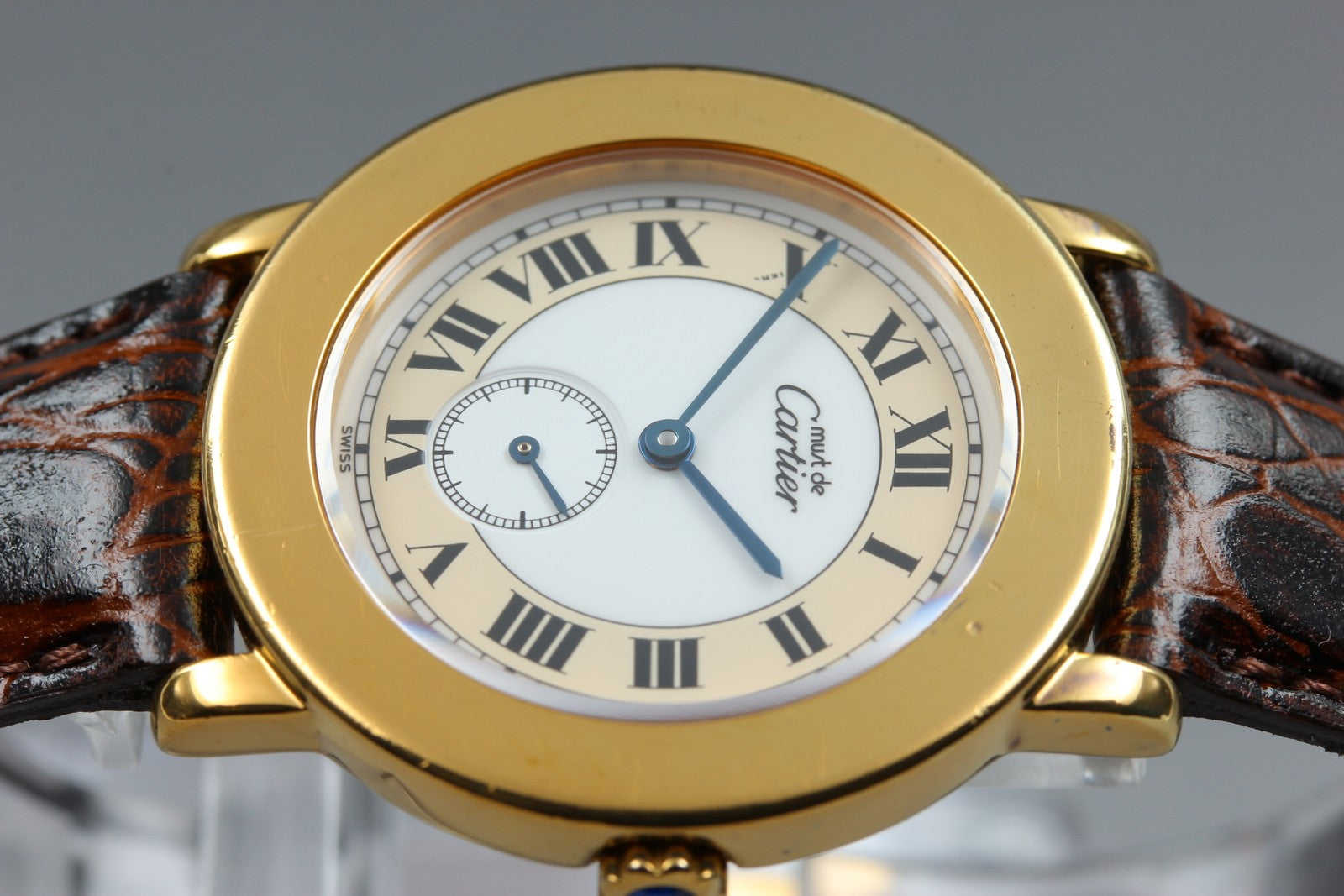 Vintage Cartier Must de Cartier Ronde 1810 1 Gold Brown 32mm Unisex Quartz Watch