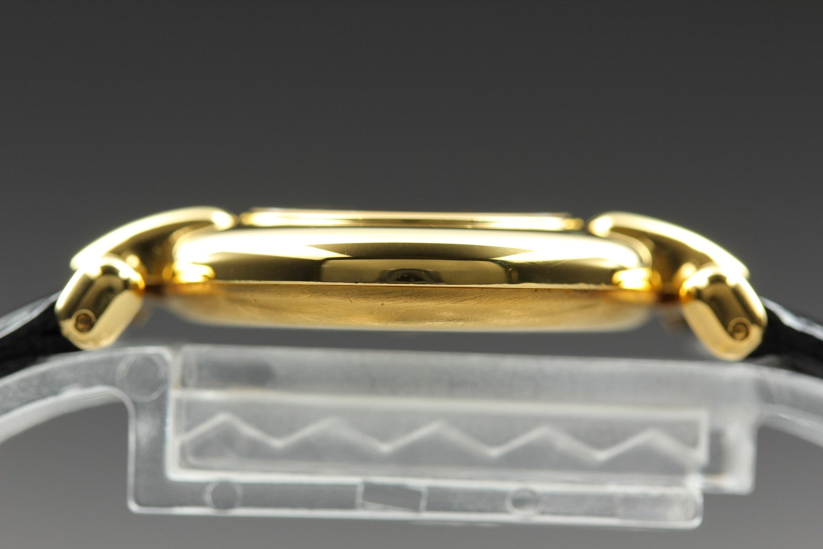 Vintage Cartier Must Colisee Vermeil 590002 Black Gold Women's Qz Watch [Box]