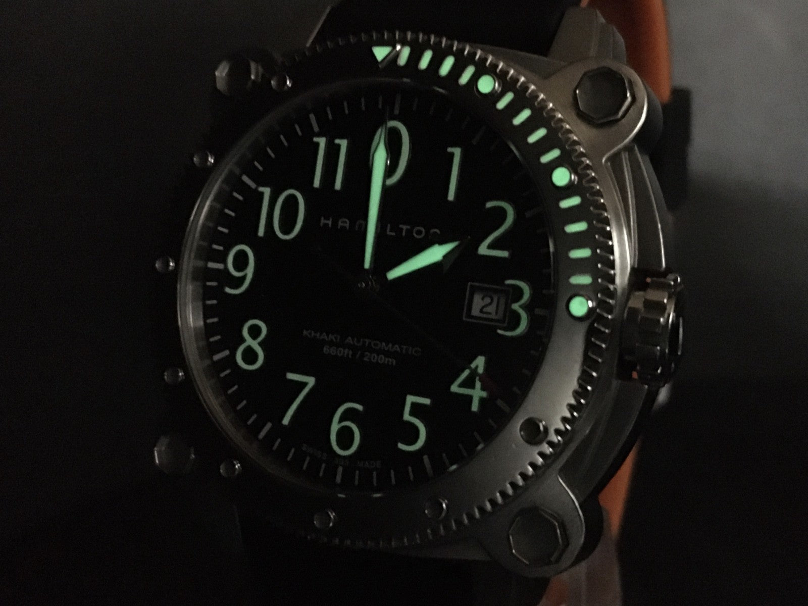 [Exc+5 Box] Hamilton Khaki Below Zero H785550 44mm Black Automatic Men's Watch