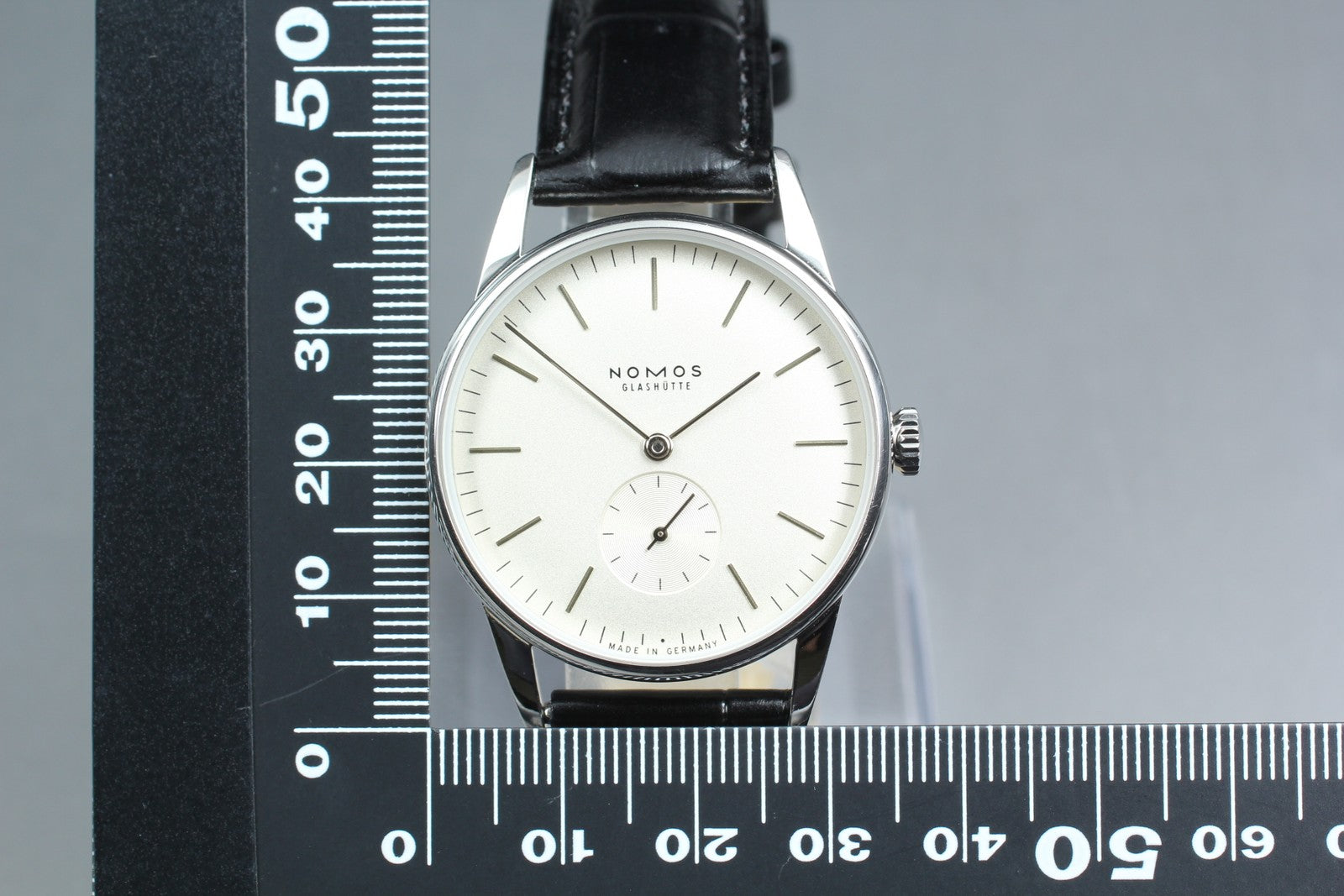 NOMOS Glashutte Orion 306 White Black Manual Winding Small Second Mens Watch Box
