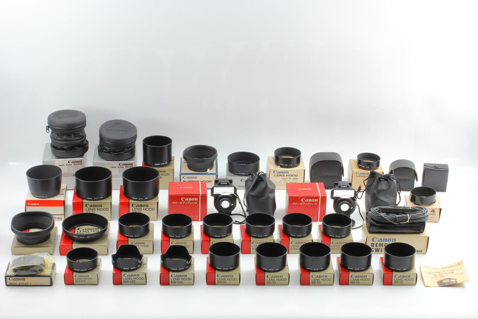 NOS [TOP MINT] Canon Lens Hood Bulk Lot 30pcs BS-52 BS-55 BT-52 BW-72 ET-60 More