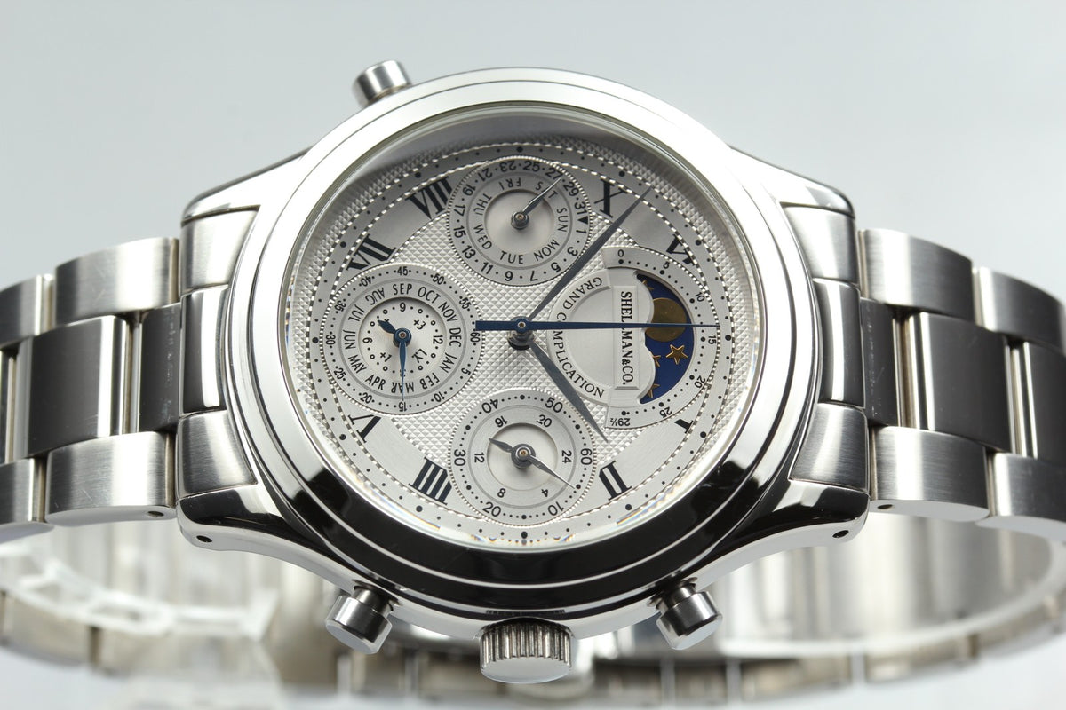 SHELLMAN Grand Complication 6770-H13332 TA Moon Phase 41mm Men's Qz Watch JAPAN