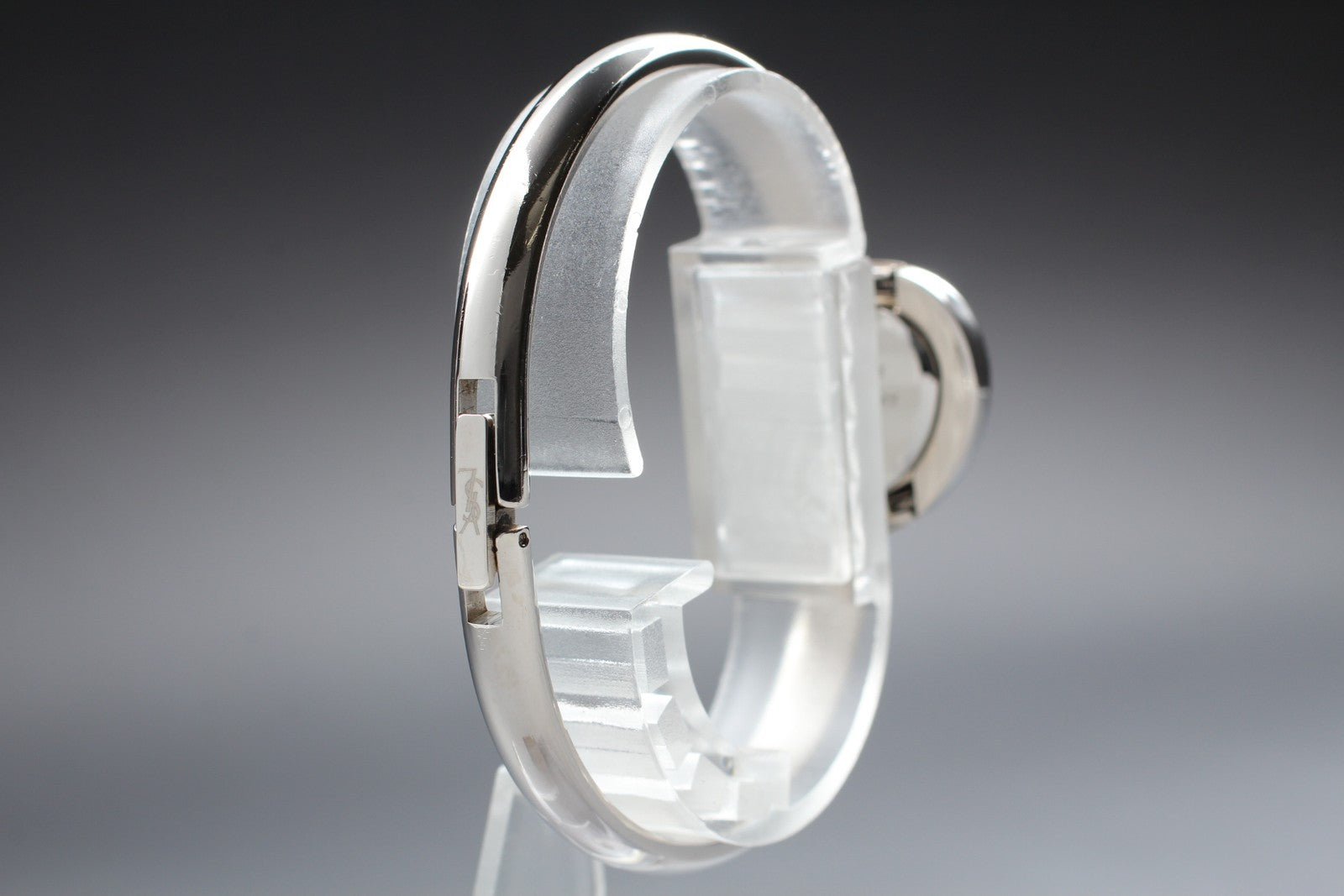 [Exc+5 Box] Yves Saint Laurent Heart 40th Anniversary Silver Qz Women's Watch