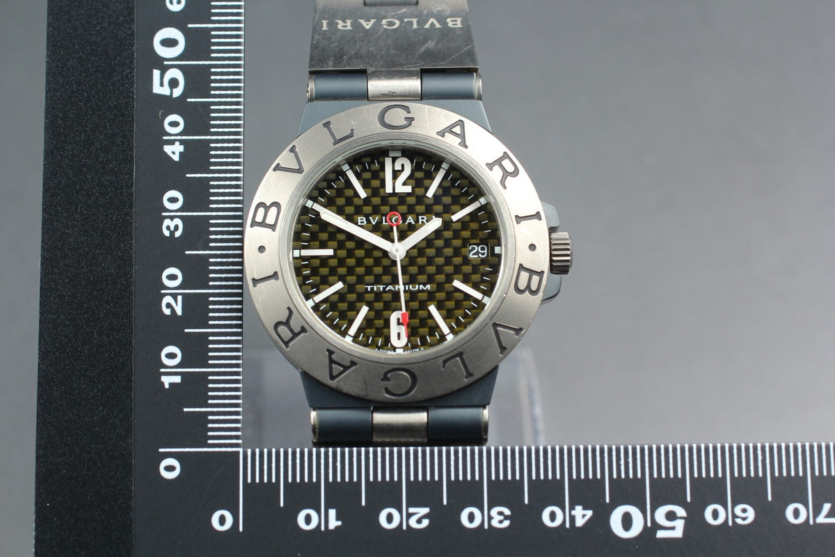 [Exc+5] BVLGARI Diagono TI38TA Titanium Automatic 38mm Black Men's Watch