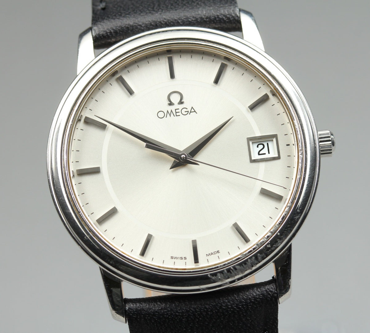 Omega De Ville Prestige 4510.31 196.1150 Cal.1532 34mm Silver Quartz Men's Watch