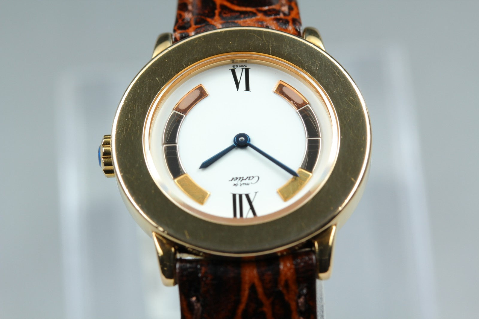 Vintage Cartier Must Ronde de Cartier 1801 Brown 27mm Women's Quartz Watch [Box]