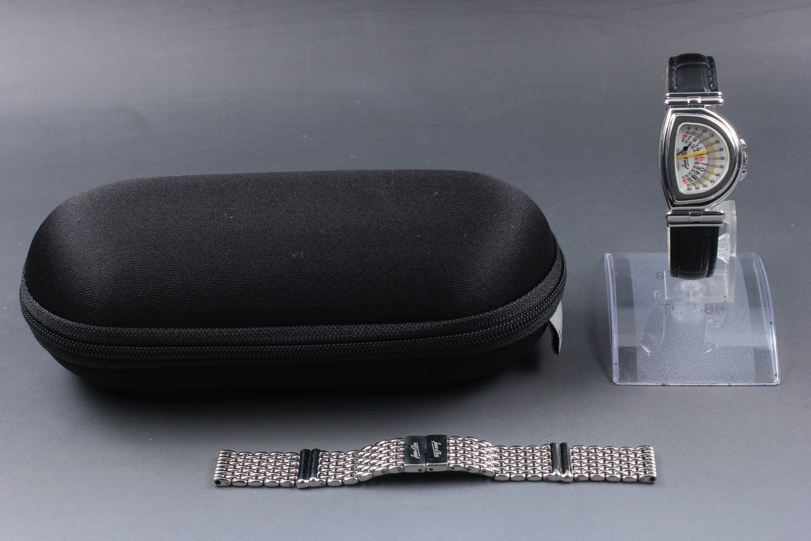 Vintage [Exc+5] Jean d'eve Sectora Silver 24mm Yellow Women's Quartz Watch JAPAN