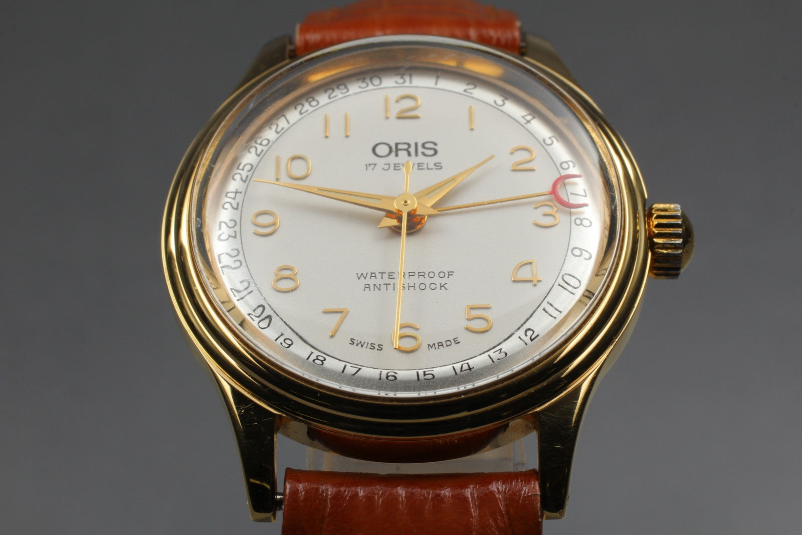 [Exc+5 Box] ORIS Pointer Date 302-7285B Hand Winding Gold Men's Watch From JAPAN