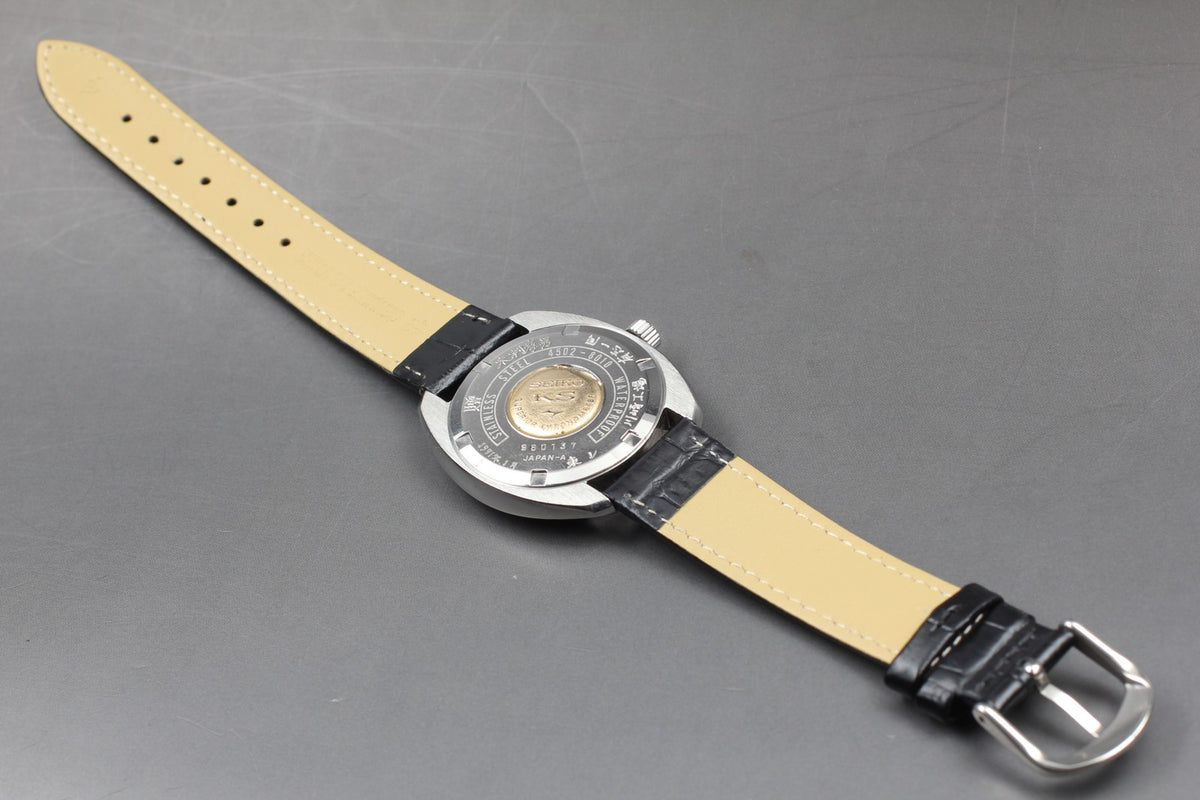 Vintage Exc+4 KING SEIKO HI-BEAT 4502-8010 Silver Hand-winding Men's Watch JAPAN