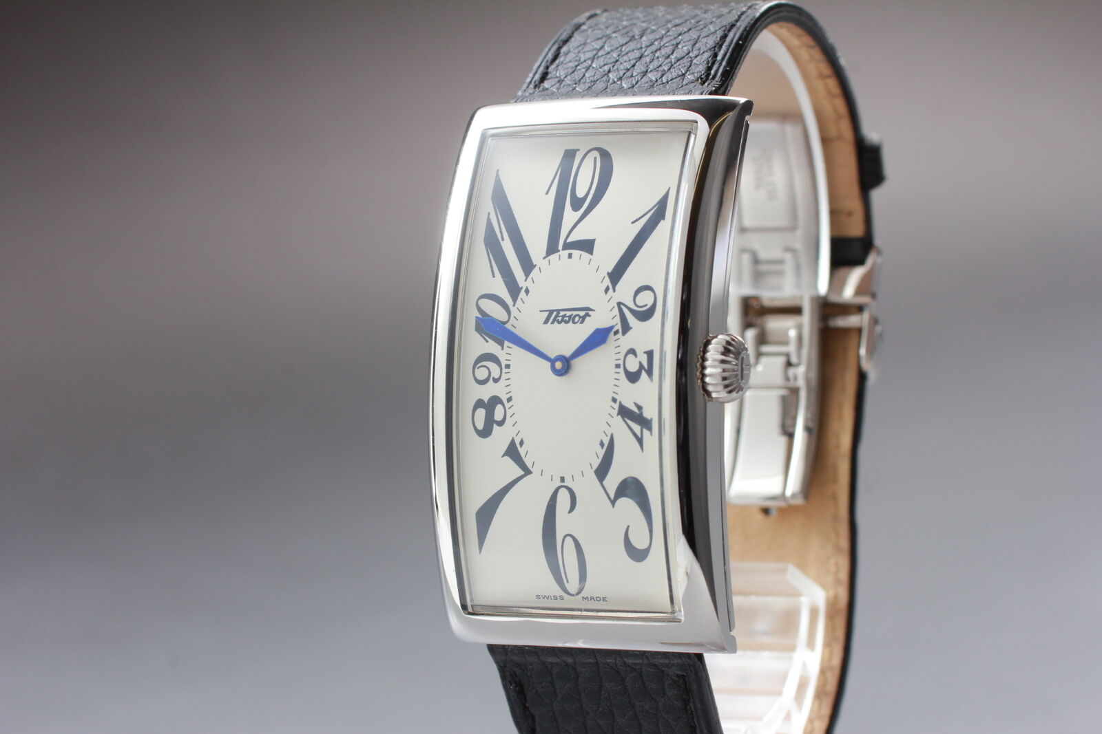 [Exc+5] TISSOT Banana Z181 White Dial Black Men's Quartz Watch From JAPAN