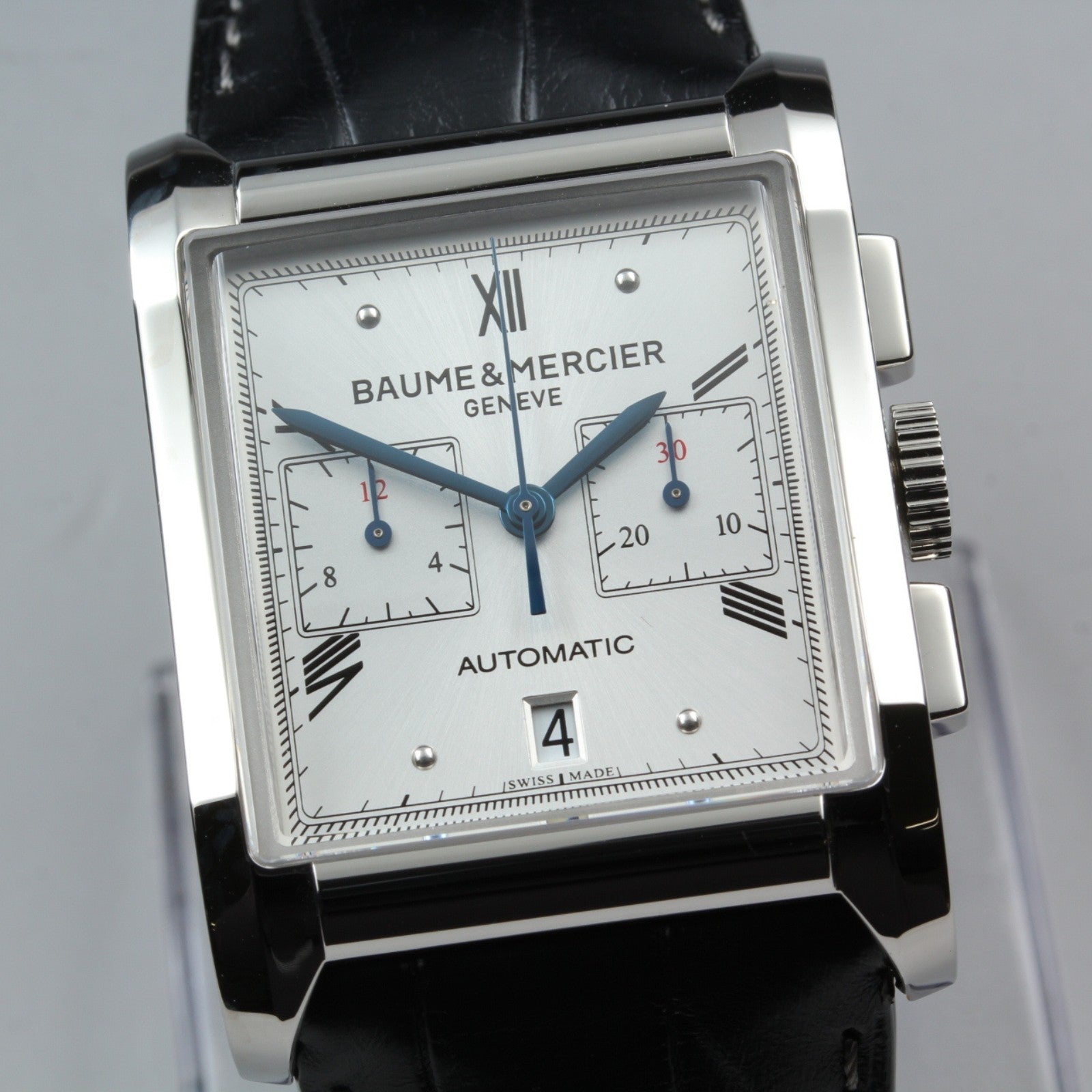 N MINT*Box BAUME＆MERCIER Hampton 65699 Automatic Silver Men's Watch 34mm JAPAN