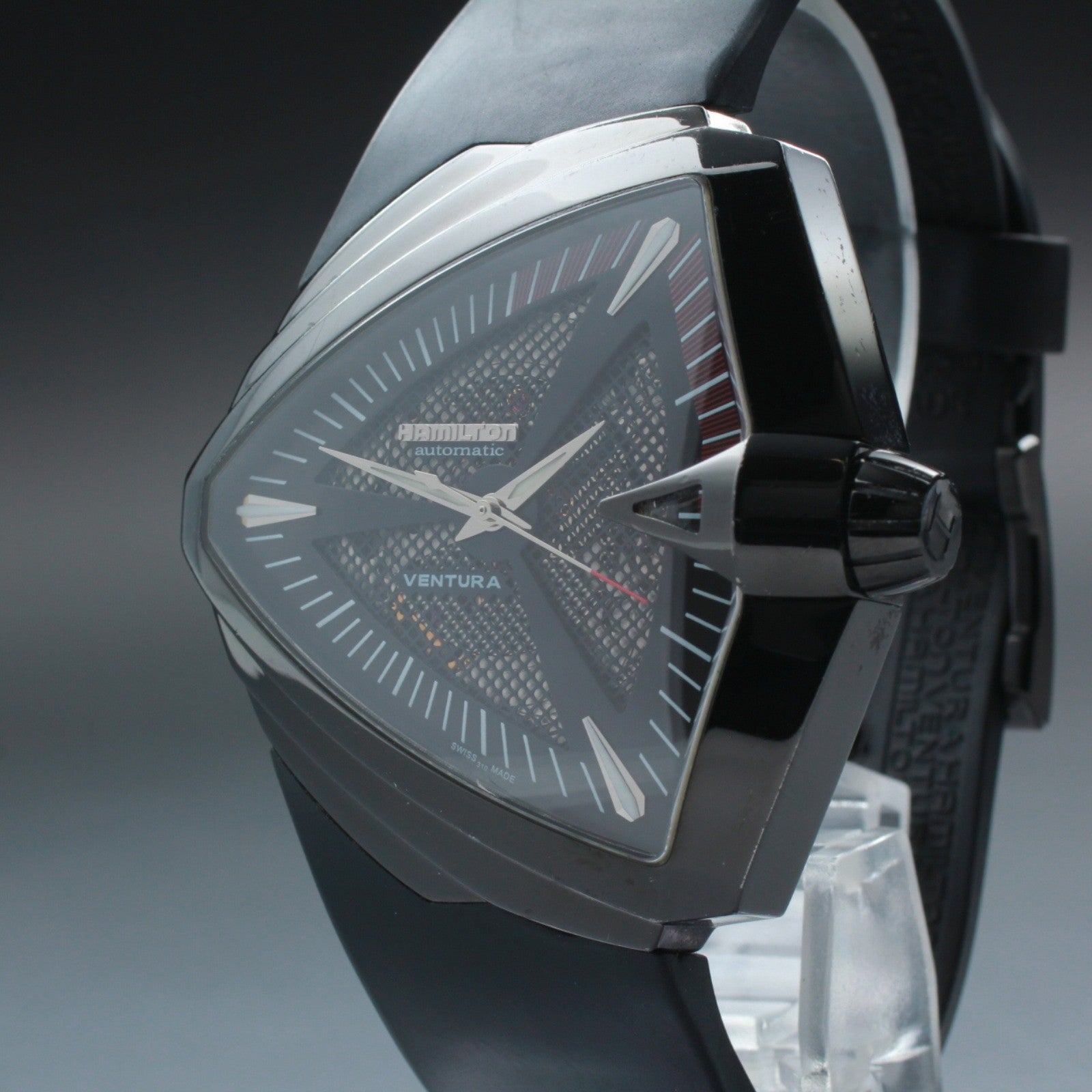 Exc+5*Box HAMILTON Ventura XXL Elvis Presley Automatic Black Men's Watch 46mm JP