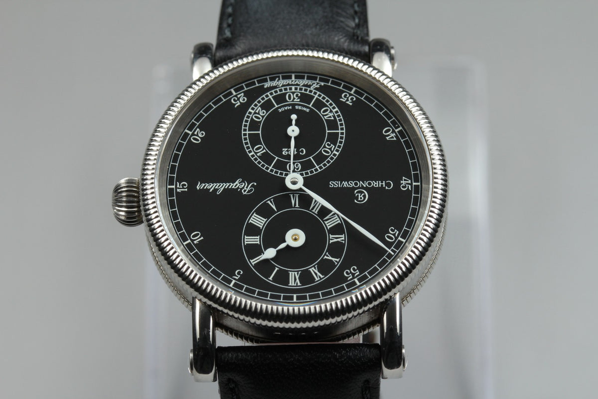 CHRONOSWISS Regulator CH1223 Automatic Black Dial Men's Watch 34mm From JAPAN