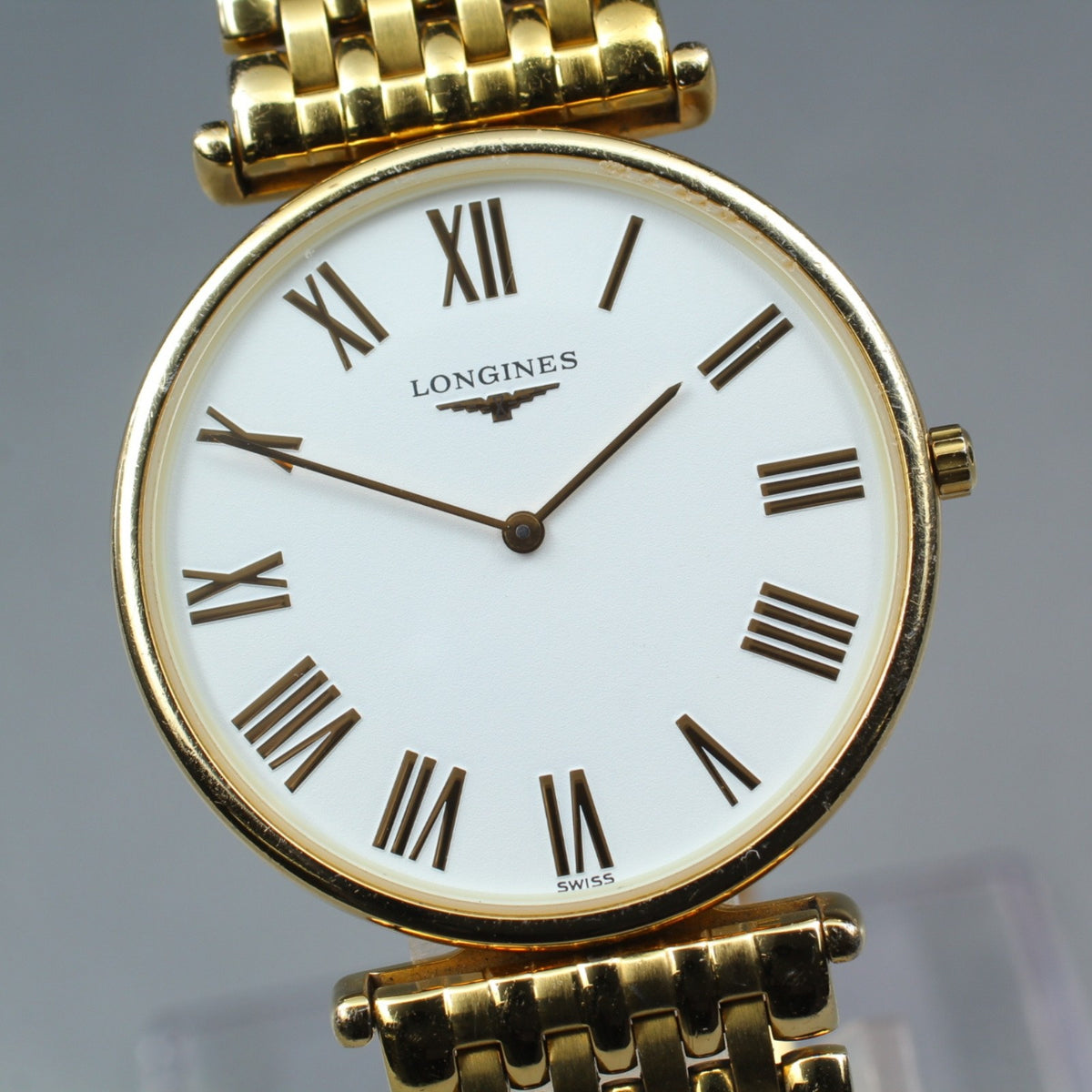Vintage LONGINES La Grand Classique L4.635.2 Quartz White Men’s Watch 33mm JAPAN