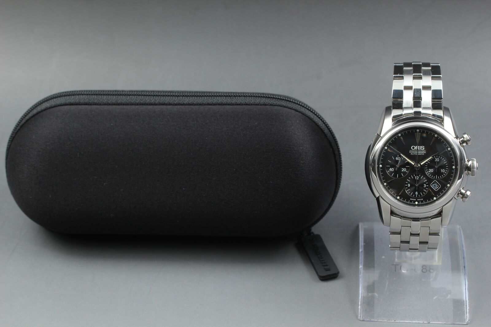 [Near MINT-] ORIS Artelier Chronograph 7547A Automatic Men's Watch From JAPAN