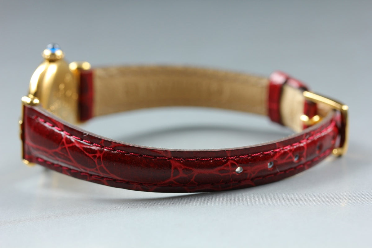 Cartier Must Colisee Vermeil 590002 Red Gold Women's Quartz Watch Vintage [Box]