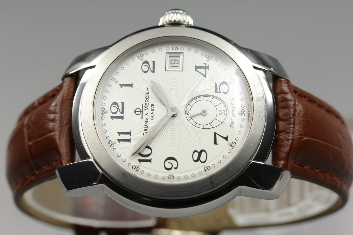 BAUME＆MERCIER Capeland MV045221 Automatic White Date Men's Watch 39mm JAPAN