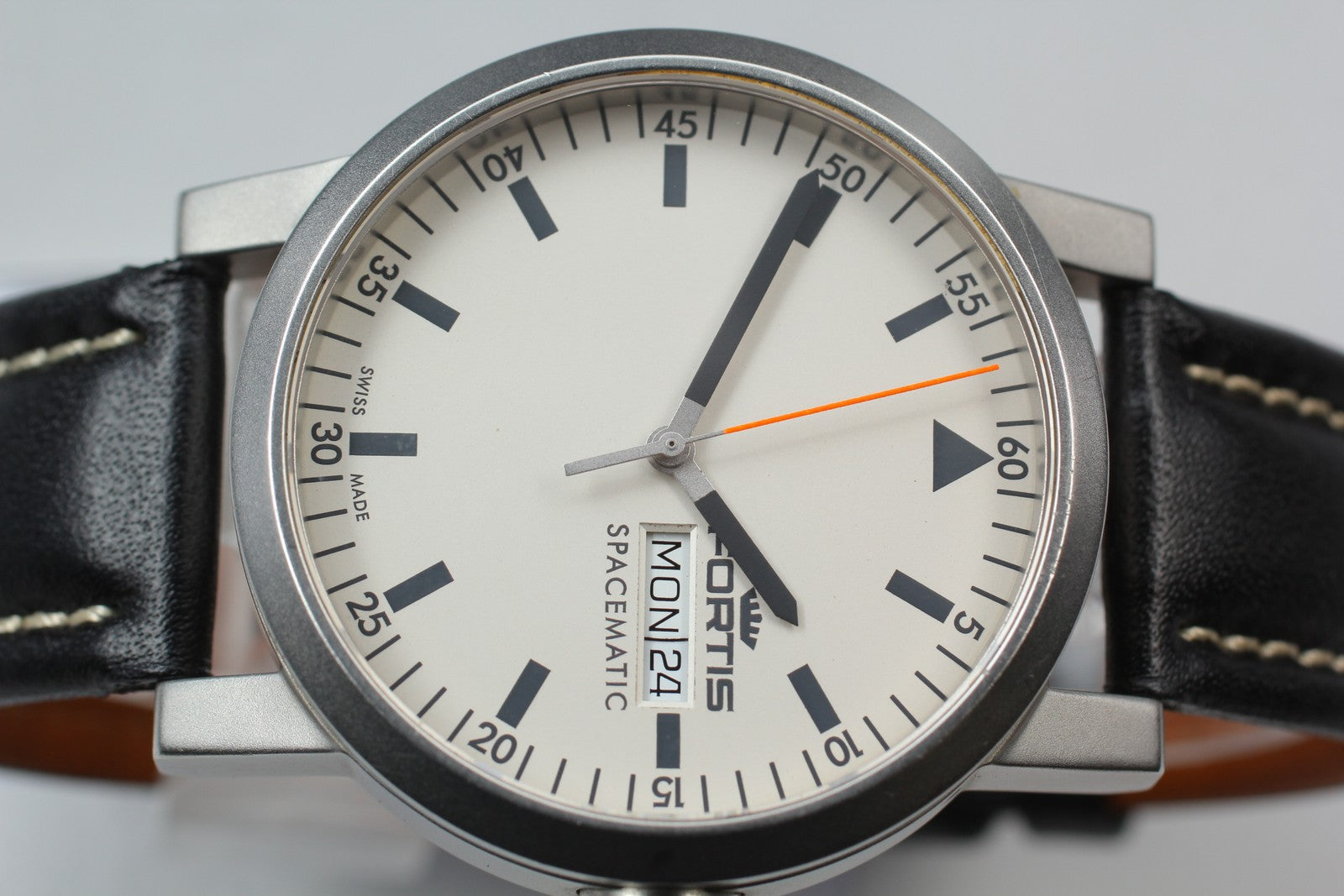 FORTIS Spacematic 623.22.158.1 Automatic Day/Date Men's Watch 40mm JAPAN Box