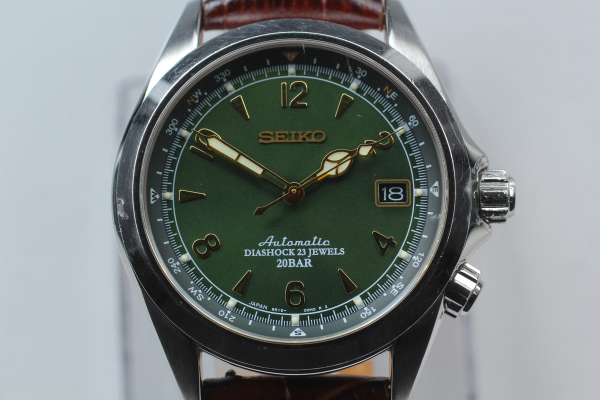 [Exc+5] SEIKO Alpinist 6R15-00E0 SARB017 Green Automatic Men’s Watch JAPAN