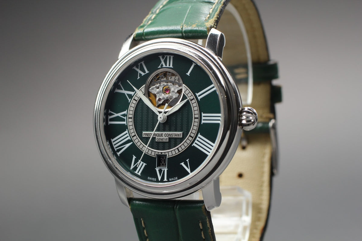 Limited FREDERIQUE CONSTANT FC-315DGS3P6 Green Automatic Men's Watch 38mm JAPAN