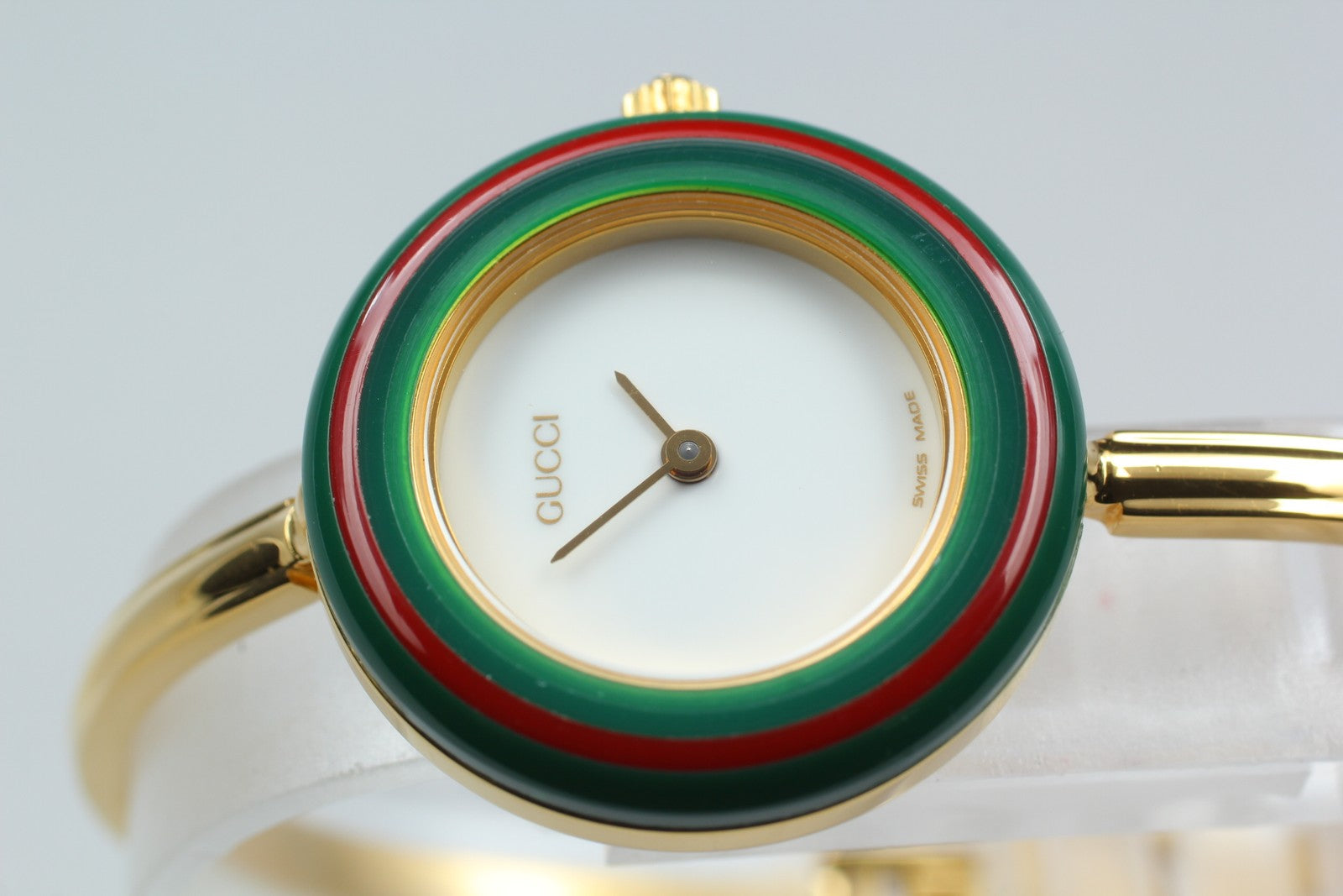 New Batt Vintage GUCCI Change Bezel 11/12.2 Quartz Women's Watch 25mm JAPAN Box